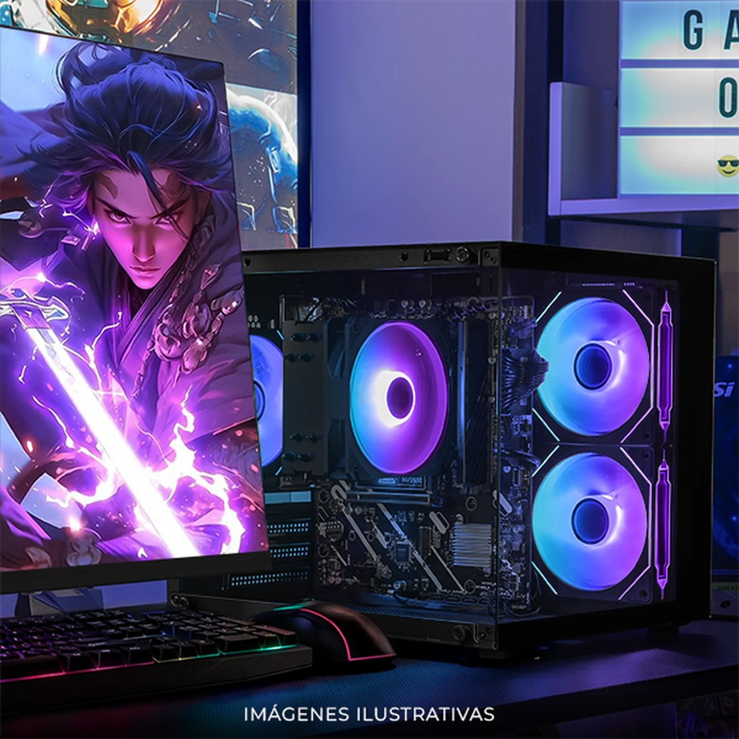 Computadora Escritorio Completa AI Ready Xtreme PC Gaming Intel Core Ultra 9 285 16GB DDR5 SSD 1TB Monitor Curvo 27 100Hz WIFI Black Multitarea Avanzada con IA - Image 6