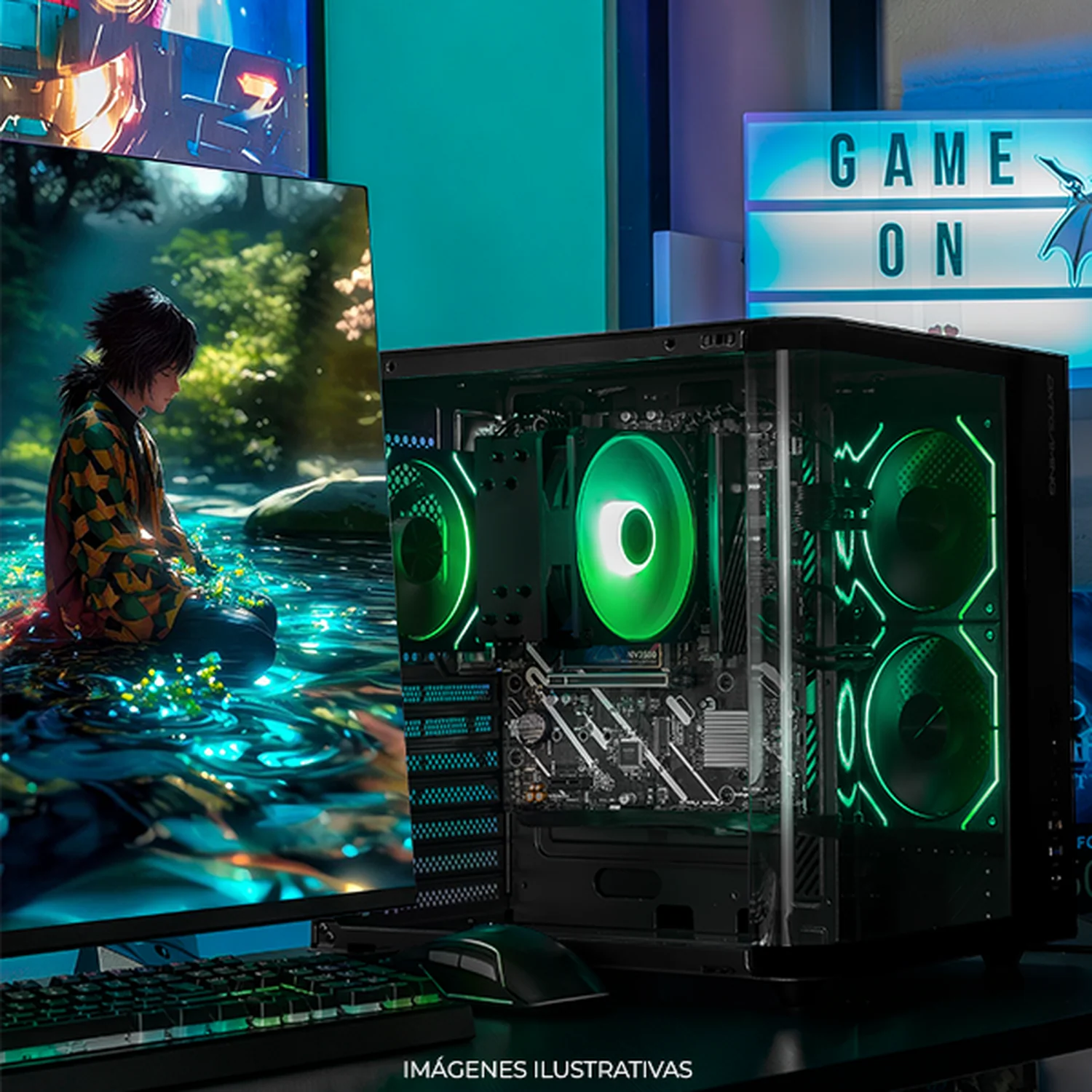 Computadora Escritorio Completa IA DXT GAMING Intel Core Ultra 9 285 16GB DDR5 SSD 1TB Monitor Curvo 27 180Hz WIFI Black Multitarea Avanzada con IA - Image 6
