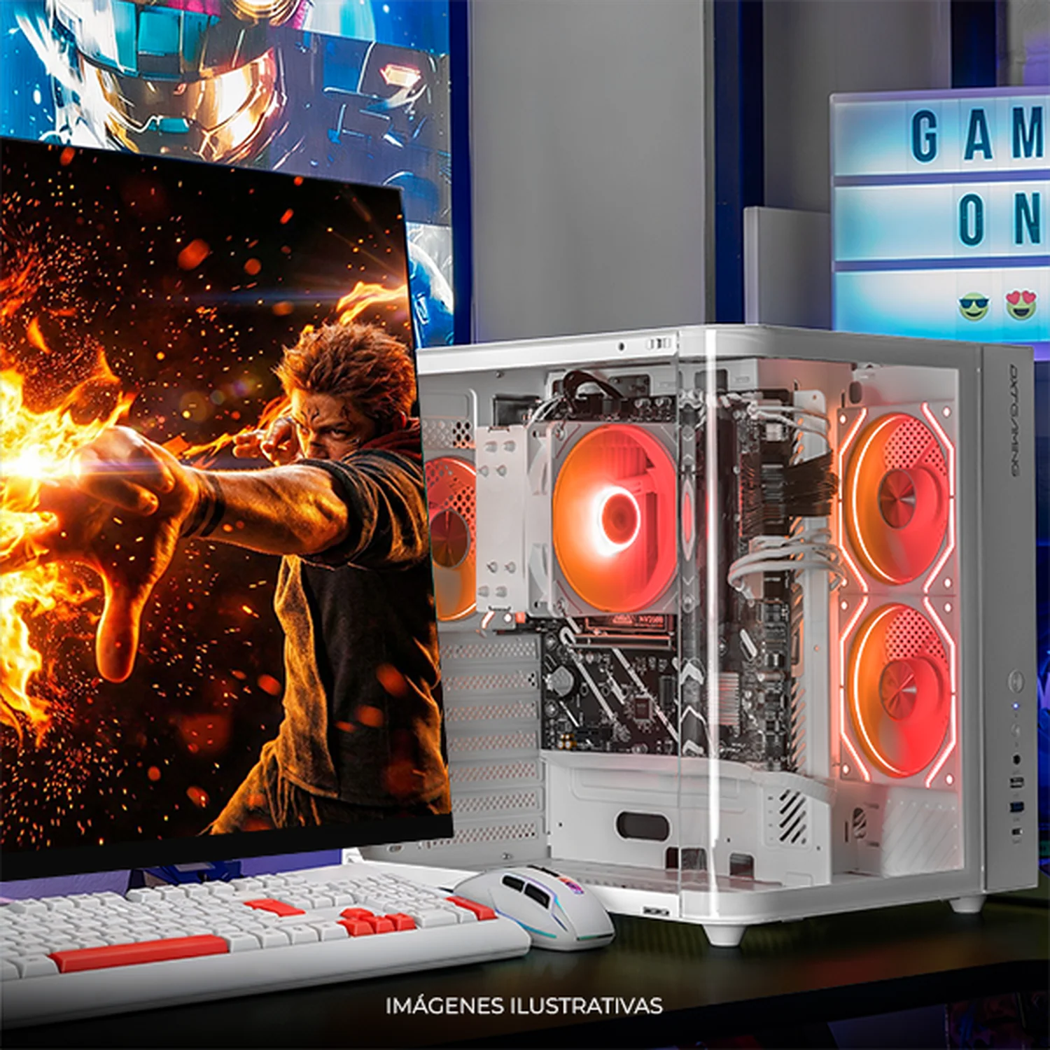 Computadora Escritorio Completa IA DXT GAMING Intel Core Ultra 9 285 16GB DDR5 SSD 1TB Monitor Curvo 27 180Hz WIFI White Multitarea Avanzada con IA - Image 6