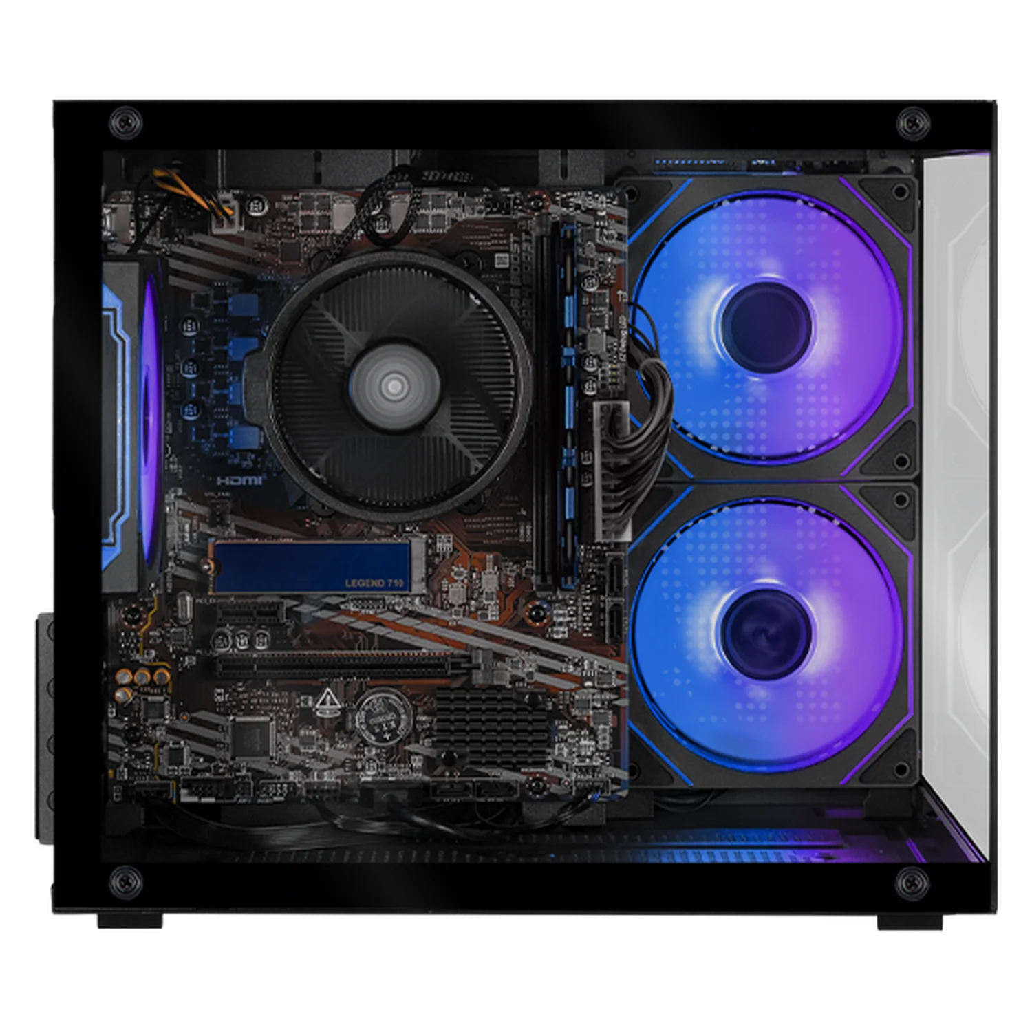 Computadora Escritorio Completa Xtreme PC Gaming AMD Radeon Vega 11 Ryzen 5 3400G 16GB SSD 500GB Monitor 24.5 100Hz WIFI Black rendimiento básico para juegos casuales, trabajo y estudio - Image 2