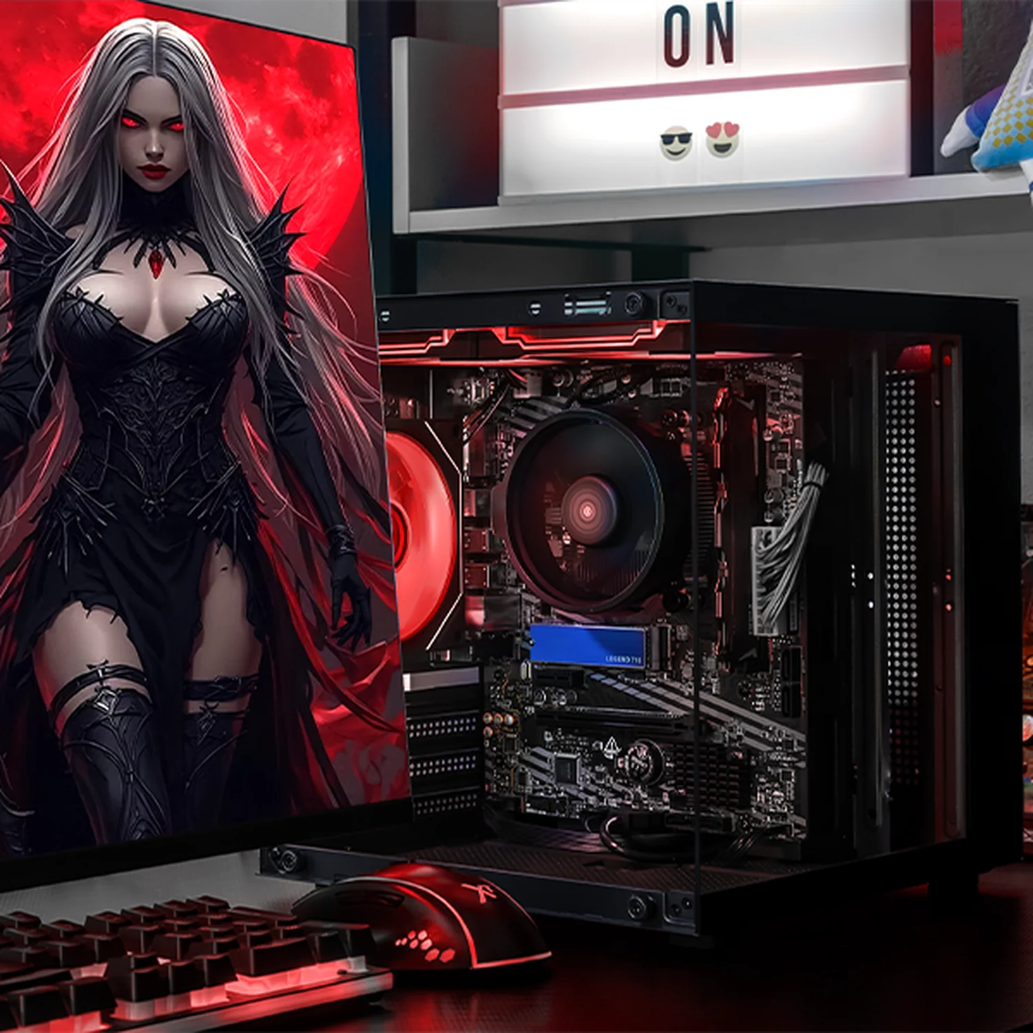 Computadora Escritorio Completa Xtreme PC Gaming AMD Radeon Vega 3 Athlon 3000G 16GB SSD 500GB Monitor 23.8 75Hz WIFI Black rendimiento básico para juegos casuales, trabajo y estudio - Image 6