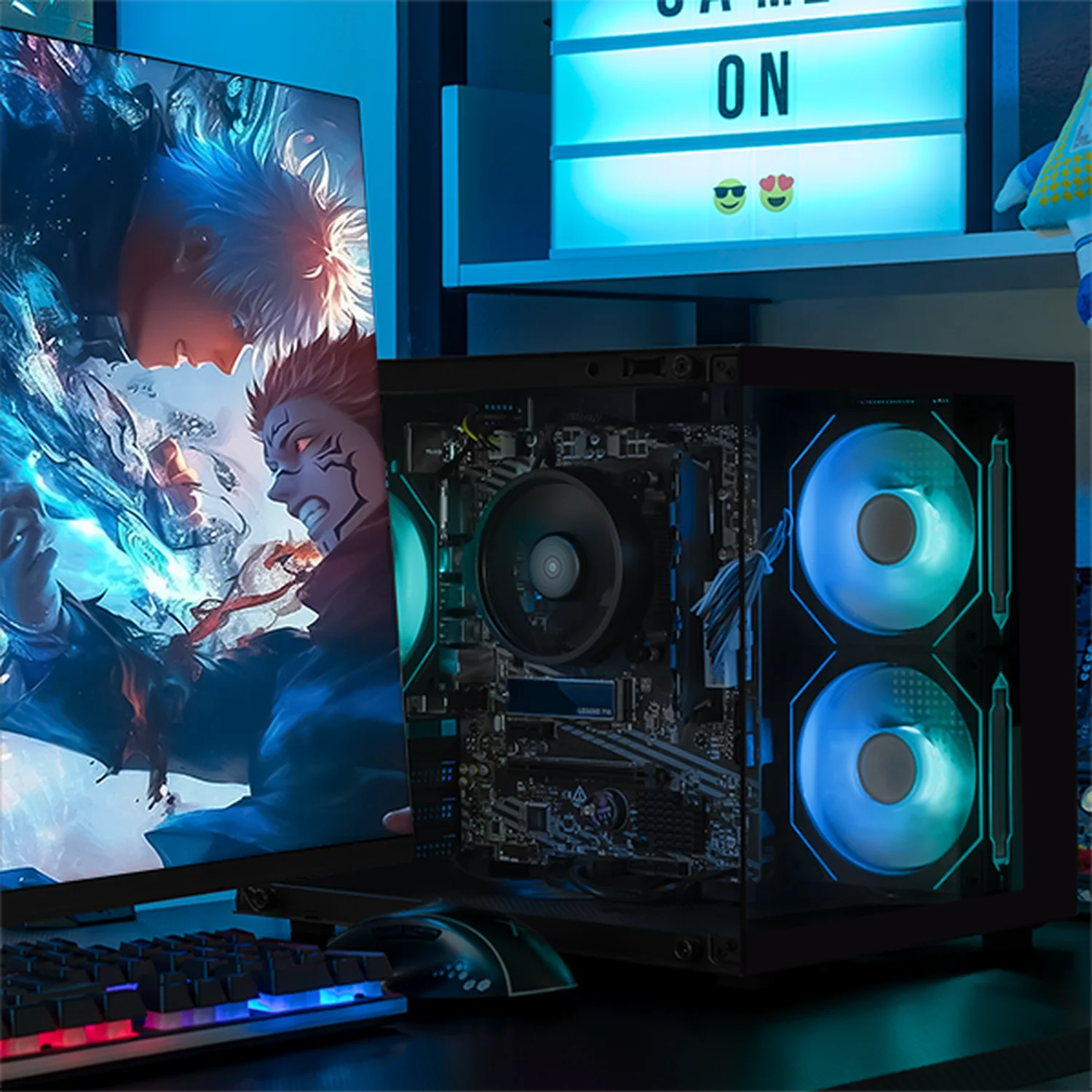 Computadora Escritorio Completa Xtreme PC Gaming AMD Radeon Vega Renoir Ryzen 3 5300G 16GB SSD 500GB Monitor 24.5 100Hz WIFI Black rendimiento básico para juegos casuales, trabajo y estudio - Image 6
