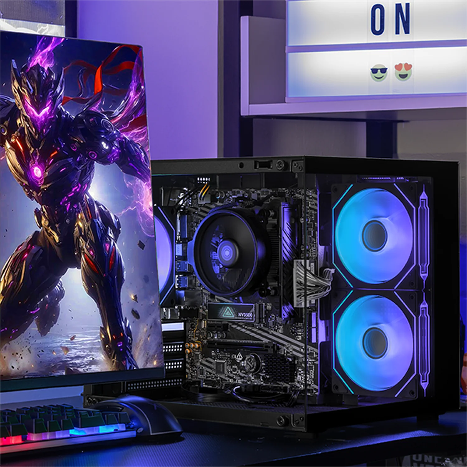 Computadora Escritorio Completa Xtreme PC Gaming AMD Radeon Vega Renoir Ryzen 5 5600GT 16GB SSD 1TB Monitor Curvo 27 100Hz WIFI Black rendimiento básico para juegos casuales, trabajo y estudio - Image 6