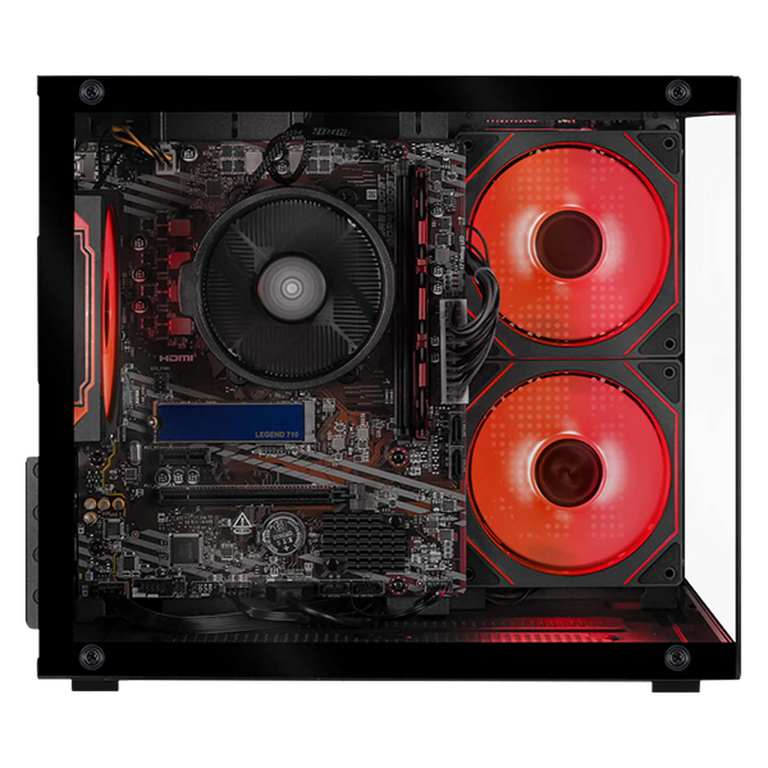 Computadora Escritorio Completa Xtreme PC Gaming AMD Radeon Vega Renoir Ryzen 7 5700G 16GB SSD 500GB Monitor 24.5 100Hz WIFI Black rendimiento básico para juegos casuales, trabajo y estudio - Image 2