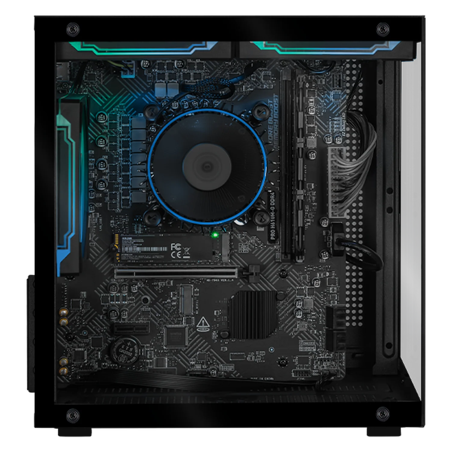 Computadora Escritorio Completa Xtreme PC Gaming Intel Core i5 12400 16GB SSD 500GB Monitor Curvo 23.8 100Hz WIFI Black rendimiento básico para juegos casuales, trabajo y estudio - Image 2