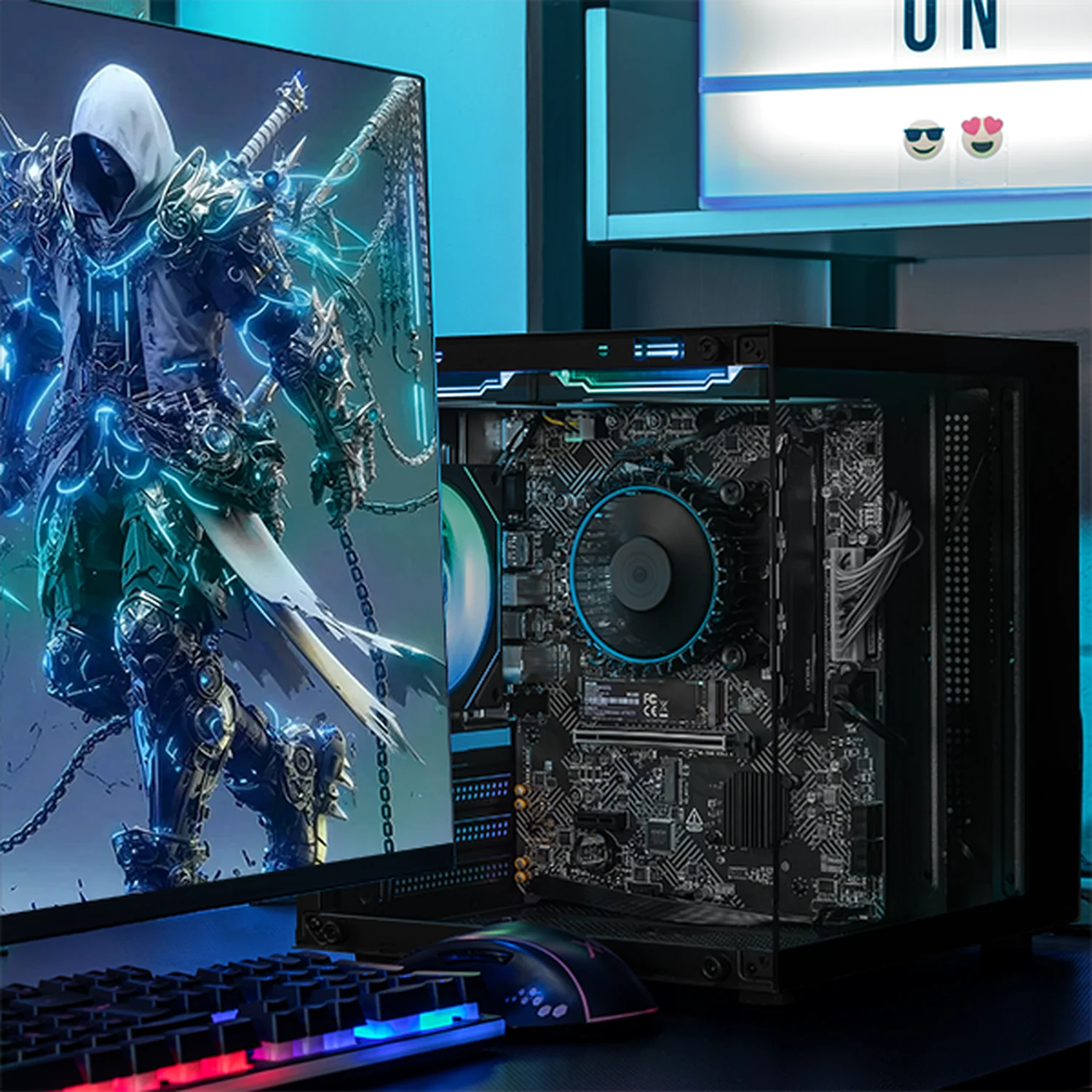 Computadora Escritorio Completa Xtreme PC Gaming Intel Core i5 12400 16GB SSD 500GB Monitor Curvo 23.8 100Hz WIFI Black rendimiento básico para juegos casuales, trabajo y estudio - Image 6