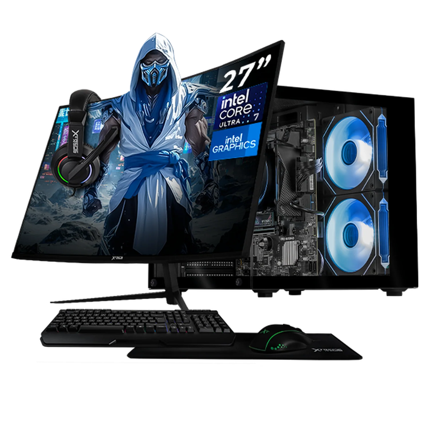 Xtreme PC IA Ready Intel Arc Intel Core Ultra 7 265 NPU 13 TOPS 16GB DDR5 SSD 1TB Monitor Curvo 27 100Hz WIFI Black Multitarea más inteligente