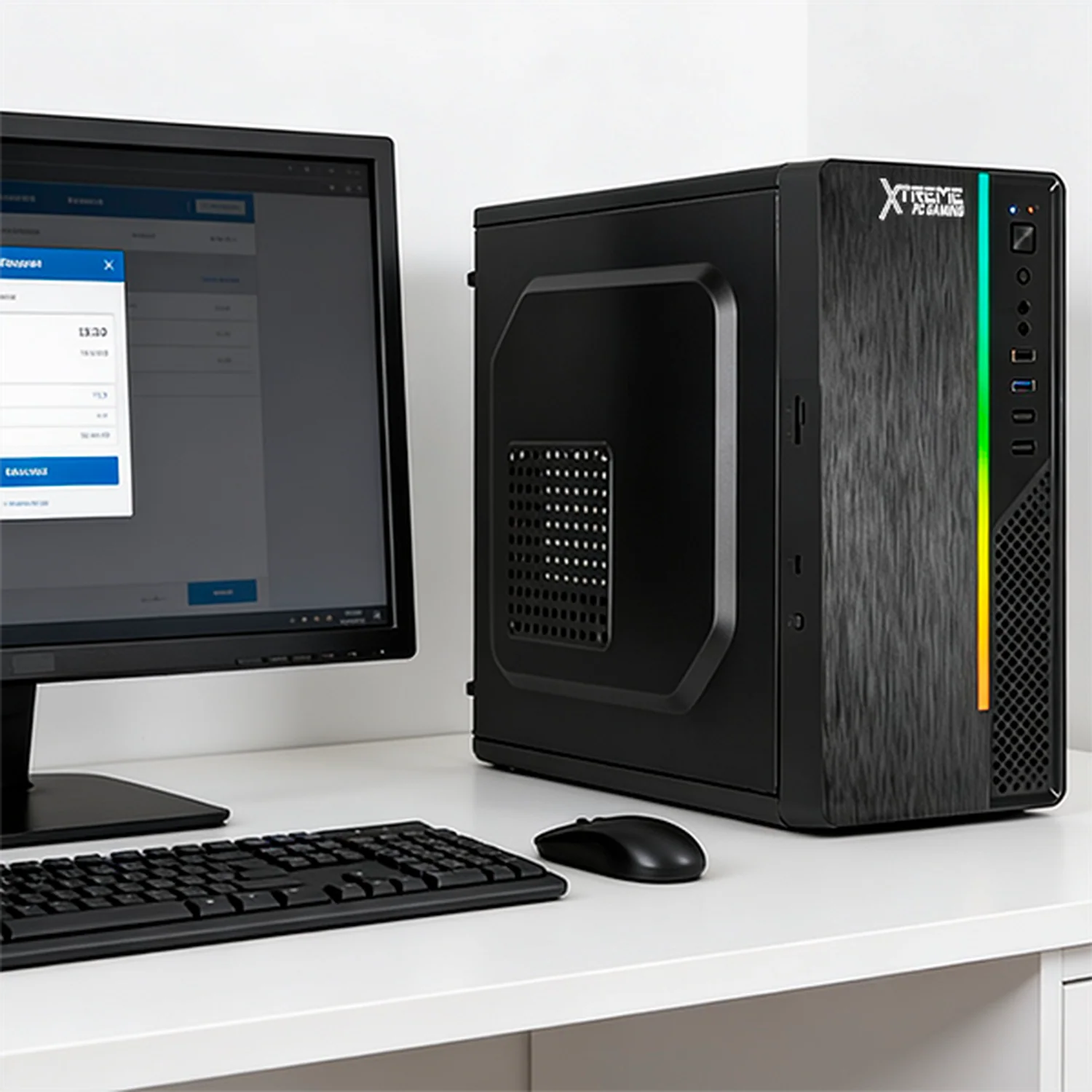 Computadora Escritorio Completa Xtreme PC Gaming Intel N100 16GB SSD 500GB Monitor 23.8 75Hz WIFI Black ideal para punto de venta, trabajo administrativo y uso diario - Image 6