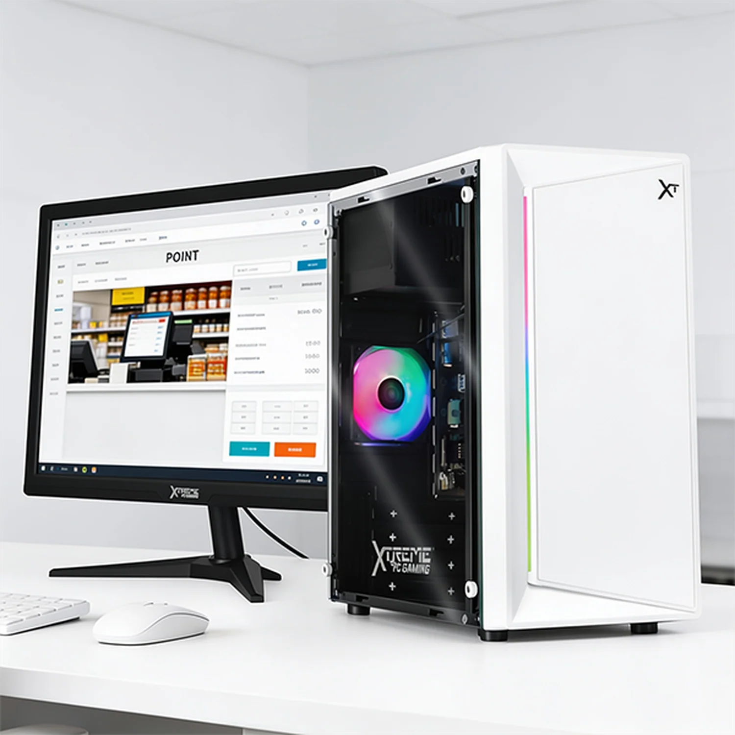 Computadora Escritorio Completa Xtreme PC Gaming Intel N100 16GB SSD 500GB Monitor 23.8 75Hz WIFI White ideal para punto de venta, trabajo administrativo y uso diario - Image 6