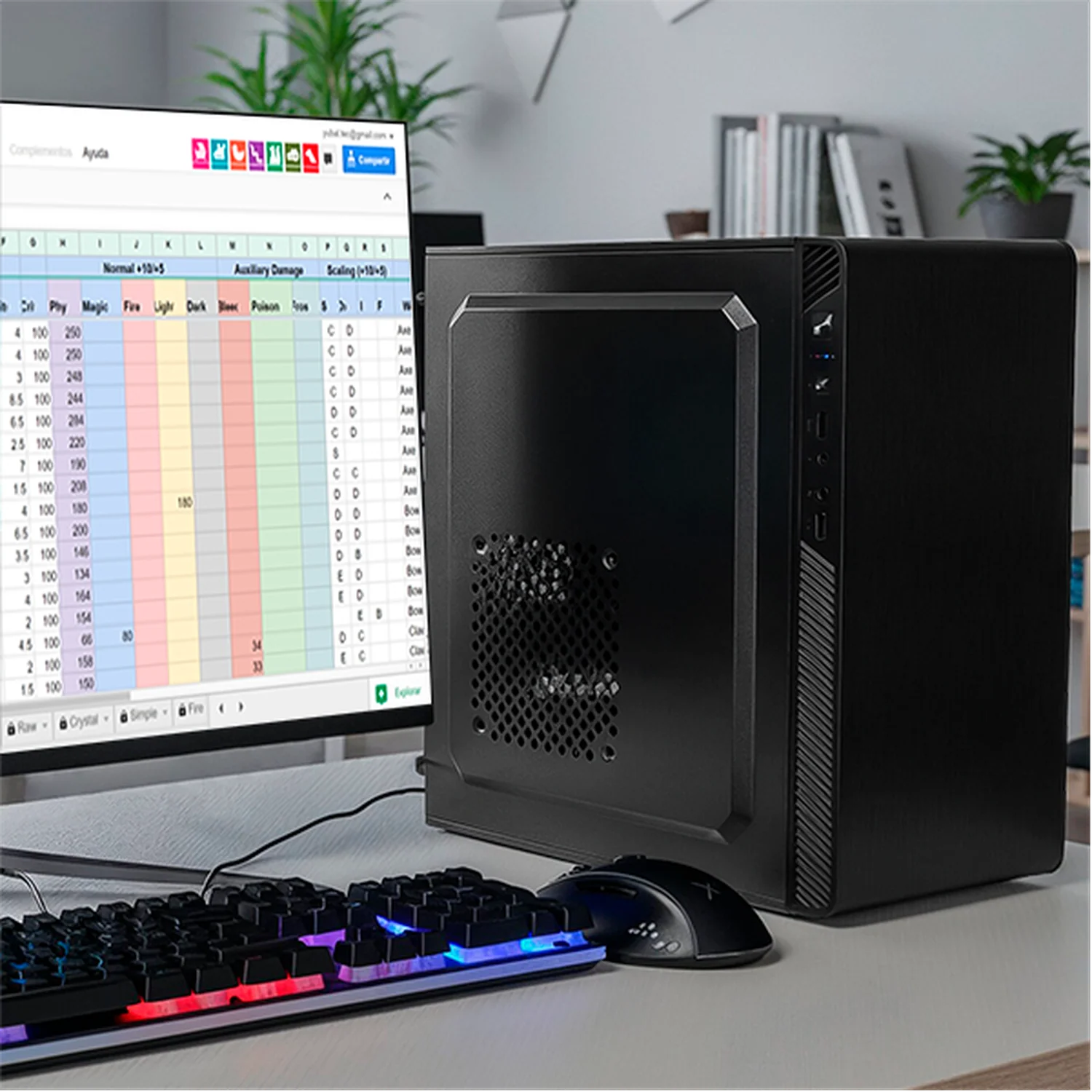 Computadora Escritorio Completa Xtreme PC Gaming Intel N100 8GB SSD 250GB Monitor 21.5 75Hz WIFI Black ideal para punto de venta, trabajo administrativo y uso diario - Image 6