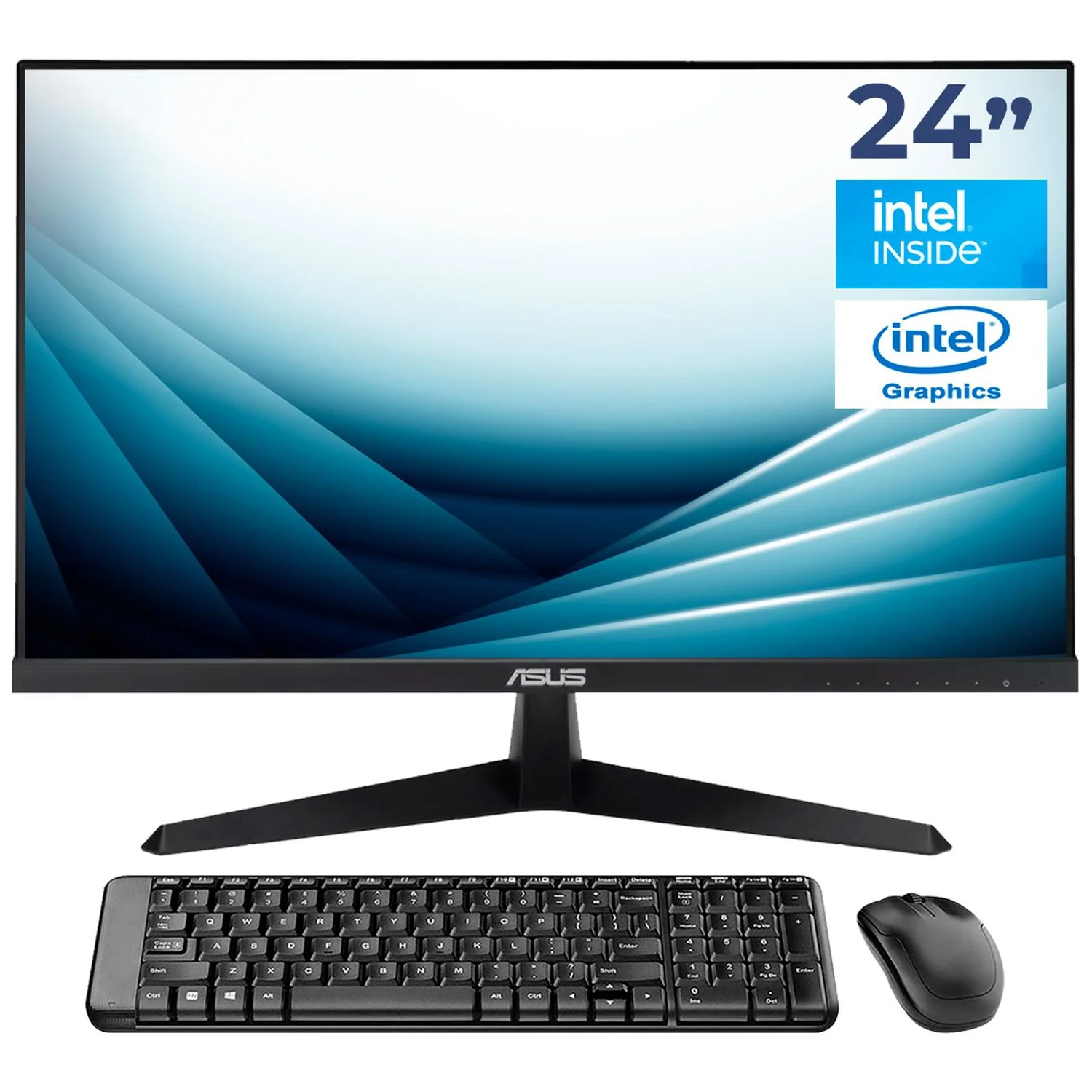 Computadora Escritorio Mini PC ASUS ExpertCenter PN42 Intel N100 16GB DDR4 SSD 256GB Monitor 24 Teclado Mouse Inalambrico W11H-T WiFi 6E BT 5.4 Punto de Venta, Estudio y multitarea