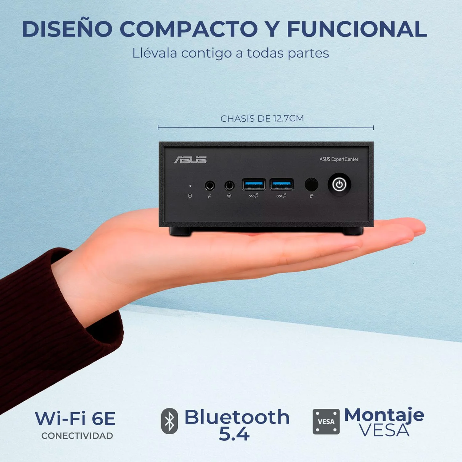 Computadora Escritorio Mini PC ASUS ExpertCenter PN42 Intel N100 16GB DDR4 SSD 256GB W11H-T WiFi 6E BT 5.4 Estudio y multitarea - Image 3