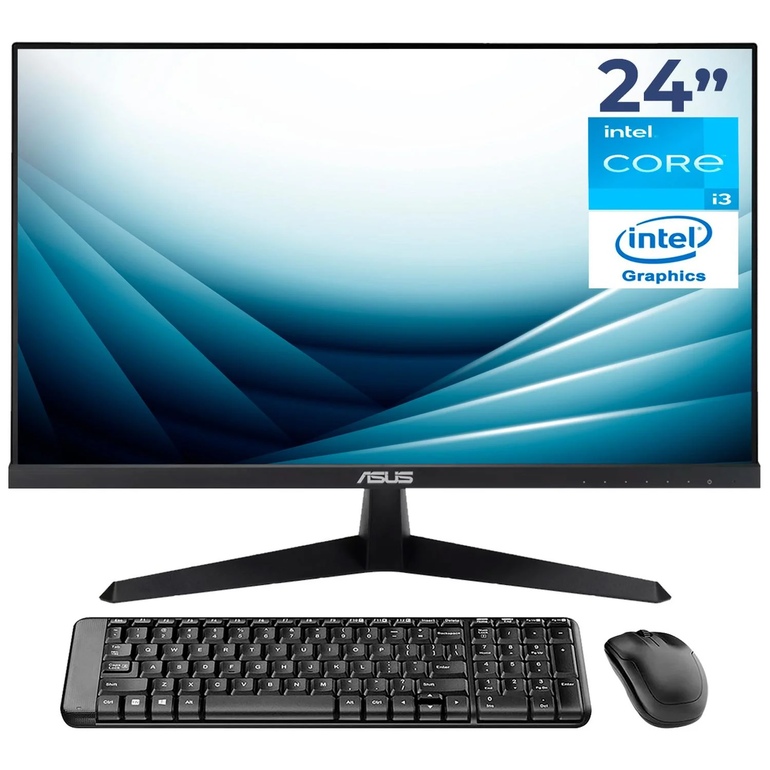 Computadora Escritorio Mini PC ASUS NUC 13 PRO Intel Core i3 1315U 16GB DDR4 SSD 512GB Monitor 24 1ms 120Hz Teclado Mouse Inalambrico W11H-T WiFi 6E BT 5.3 Oficina, estudio y hogar