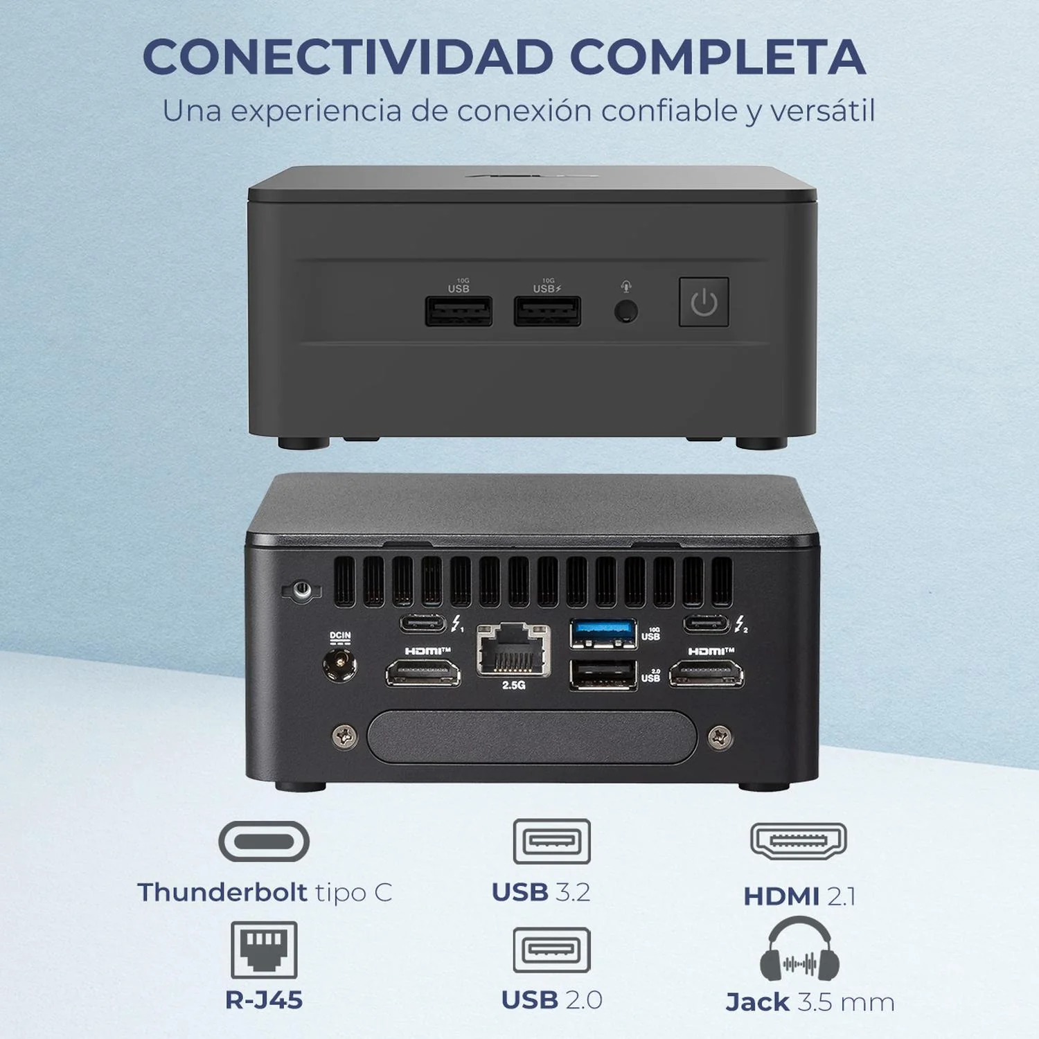 Computadora Escritorio Mini PC ASUS NUC 13 PRO Intel Core i5 1340P 16GB DDR4 SSD 1TB Monitor 27 1ms 120Hz Teclado Mouse Inalambrico W11H-T WiFi 6E BT 5.3 CN13P-MTMCI516GB1 - Image 5