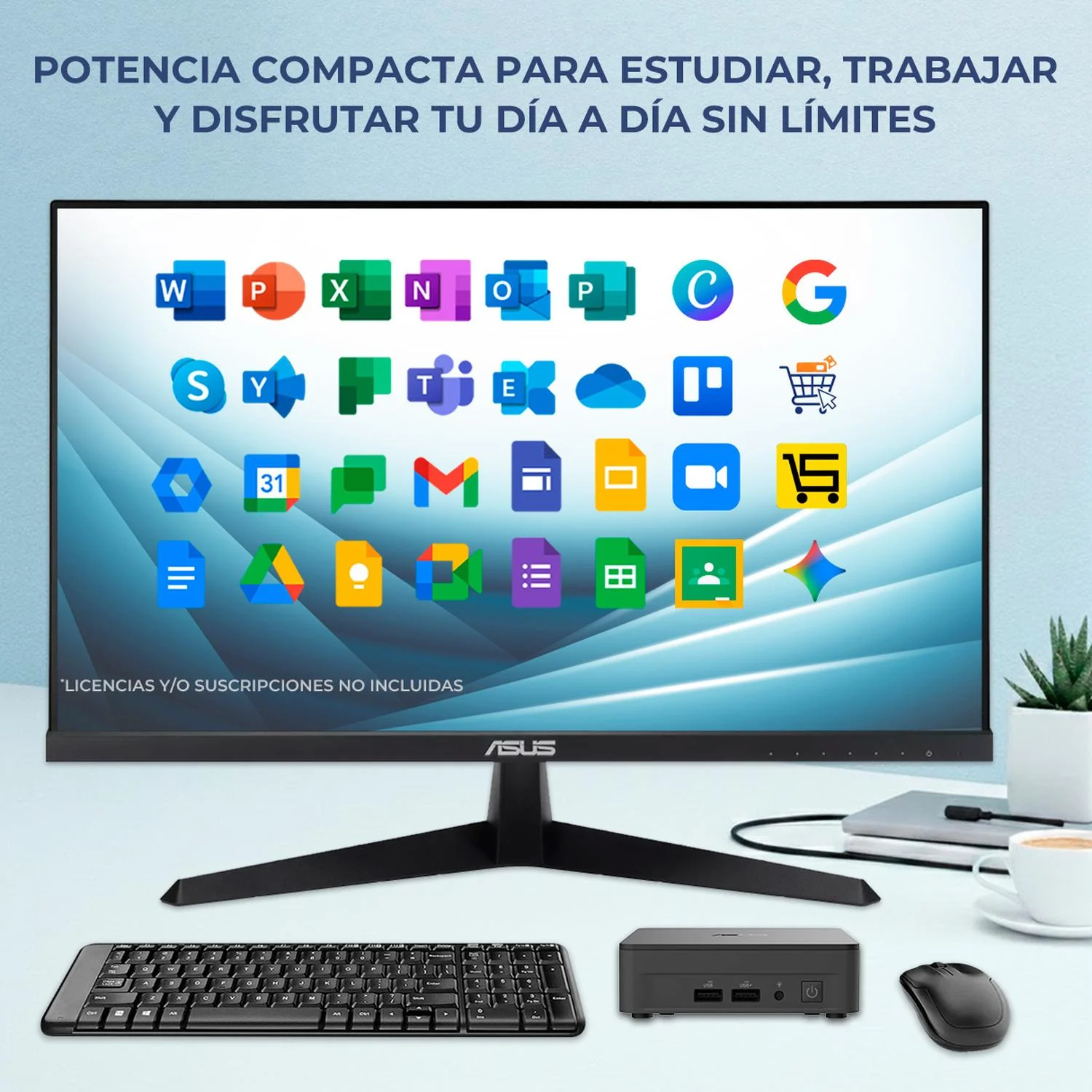 Computadora Escritorio Mini PC ASUS NUC 13 PRO Intel Core i7 13620H 16GB DDR4 SSD 1TB Monitor 27 1ms 120Hz Teclado Mouse W11H-T WiFi 6E BT 5.3 CNUC13P-Ci7161TBM27TM Gaming, oficina, estudio y hogar. - Image 6