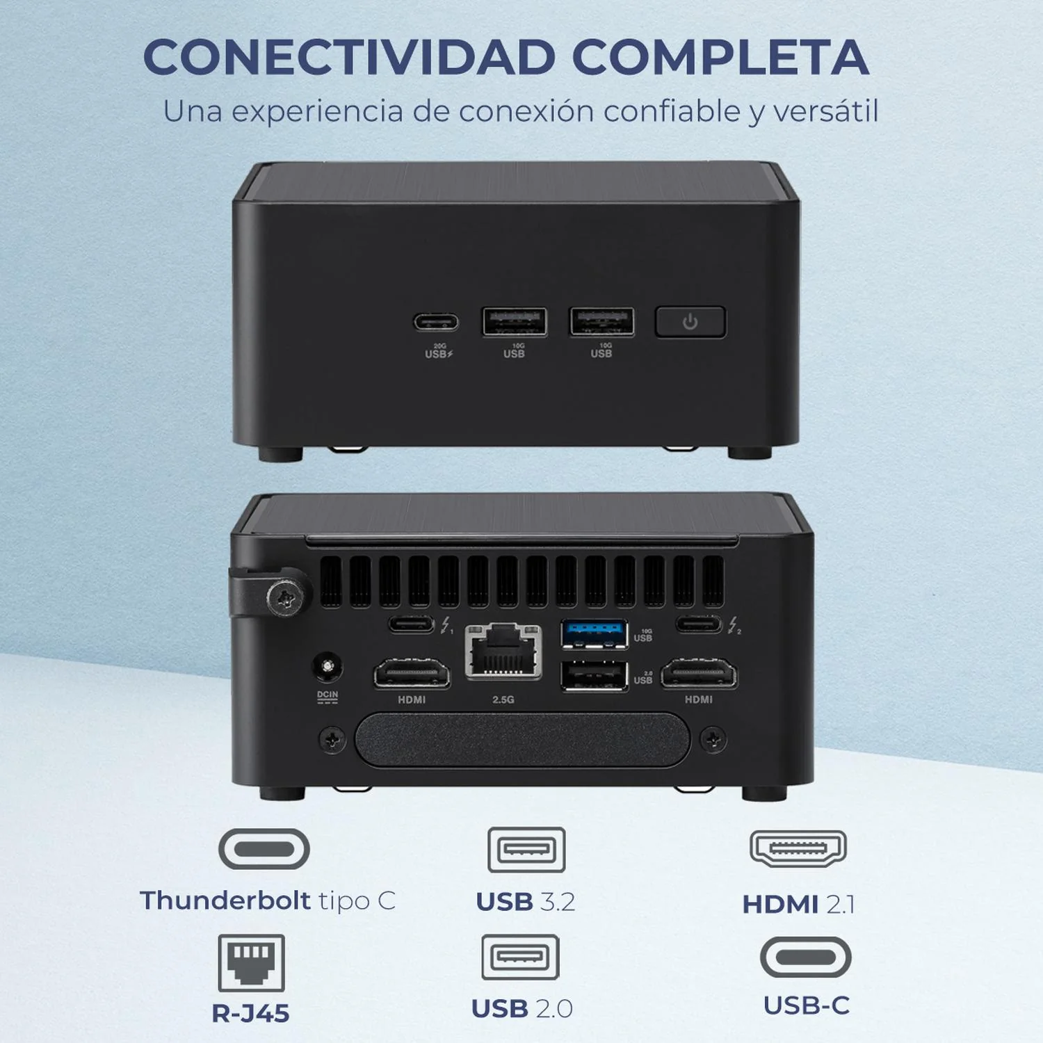 Computadora Escritorio Mini PC ASUS NUC 14 PRO AI Intel Core Ultra 5 125H NPU 33 TOPS 16GB DDR5 SSD 1TB W11H-T WiFi 6E BT 5.3 Gaming casual, trabajo y estudio - Image 4
