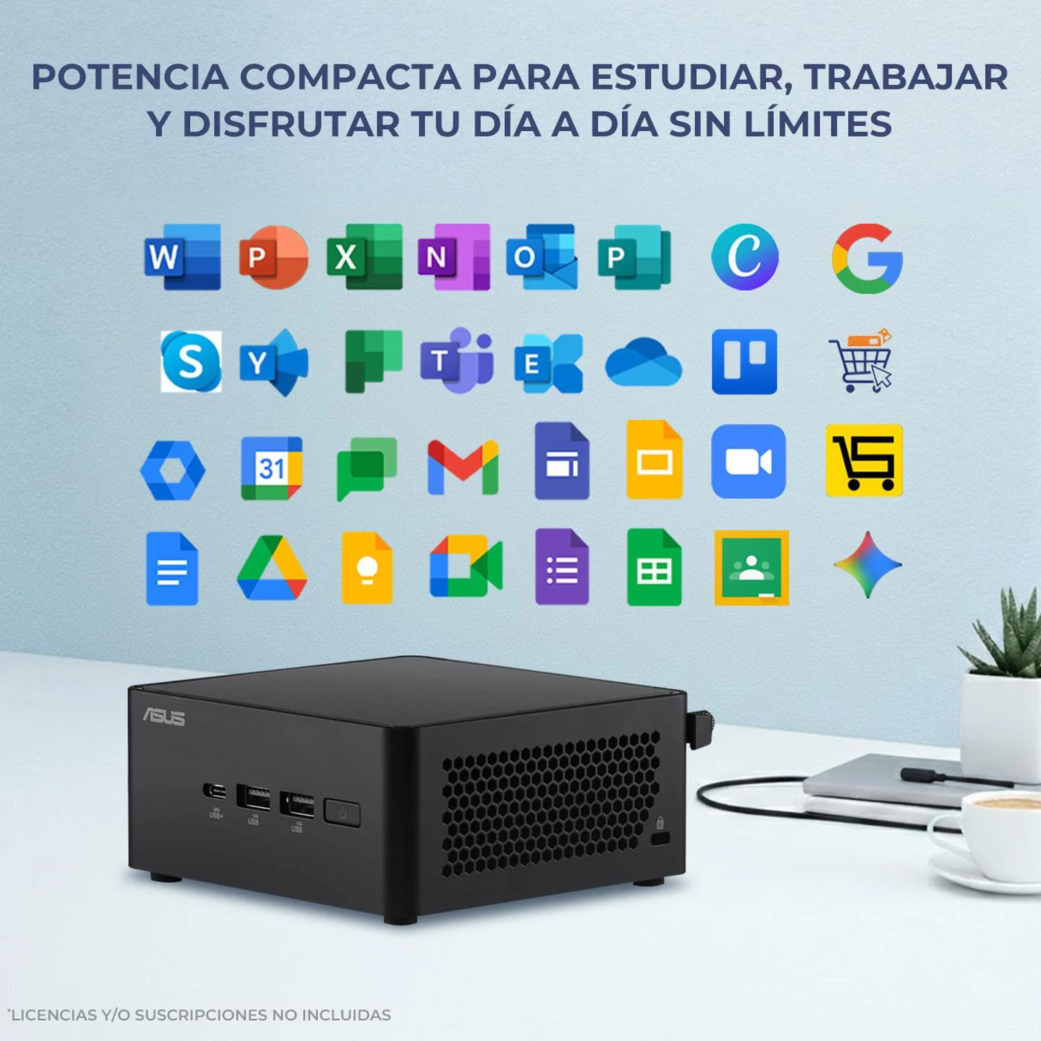 Computadora Escritorio Mini PC ASUS NUC 14 PRO AI Intel Core Ultra 5 125H NPU 33 TOPS 16GB DDR5 SSD 1TB W11H-T WiFi 6E BT 5.3 Gaming casual, trabajo y estudio - Image 6