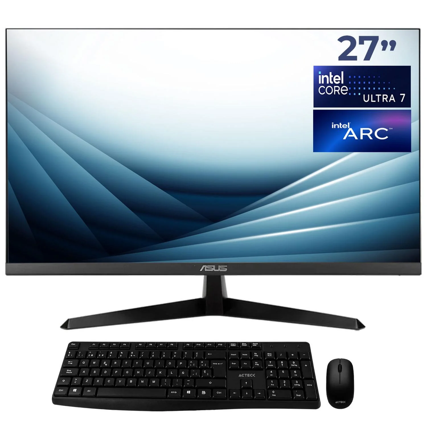 Computadora Escritorio Mini PC ASUS NUC 14 PRO Intel Ultra 7 155H 24GB DDR5 SSD 1TB Monitor 27 120Hz WiFi