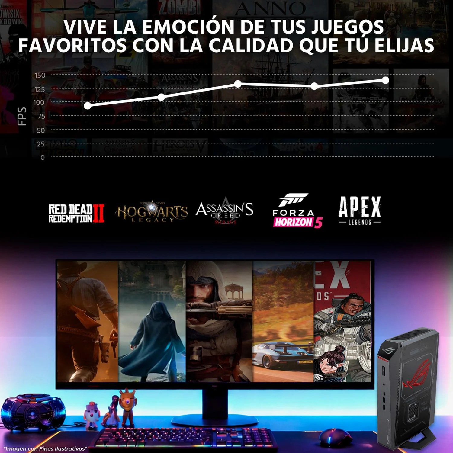 Computadora Escritorio Mini PC Gamer IA ASUS ROG NUC 2025 NVIDIA GeForce RTX 5080 Intel Ultra 9 275HX 1837 TOPS 64GB DDR5 2TB M.2 WiFi 7 BT 5.4 W11H-I Gaming Competitivo y profesional - Image 6