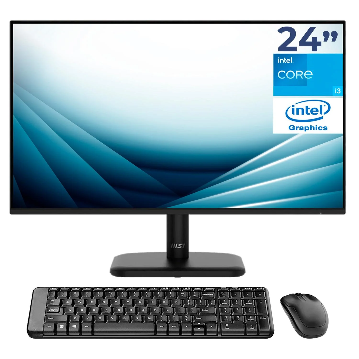 Computadora Mini PC MSI CUBI 5 Intel Core i3 1215U 12GB SSD 256GB Monitor 24" 1ms 120Hz Teclado Mouse WiFi 6E BT 5.3 ThunderBolt 4 Teletrabajo y Productividad