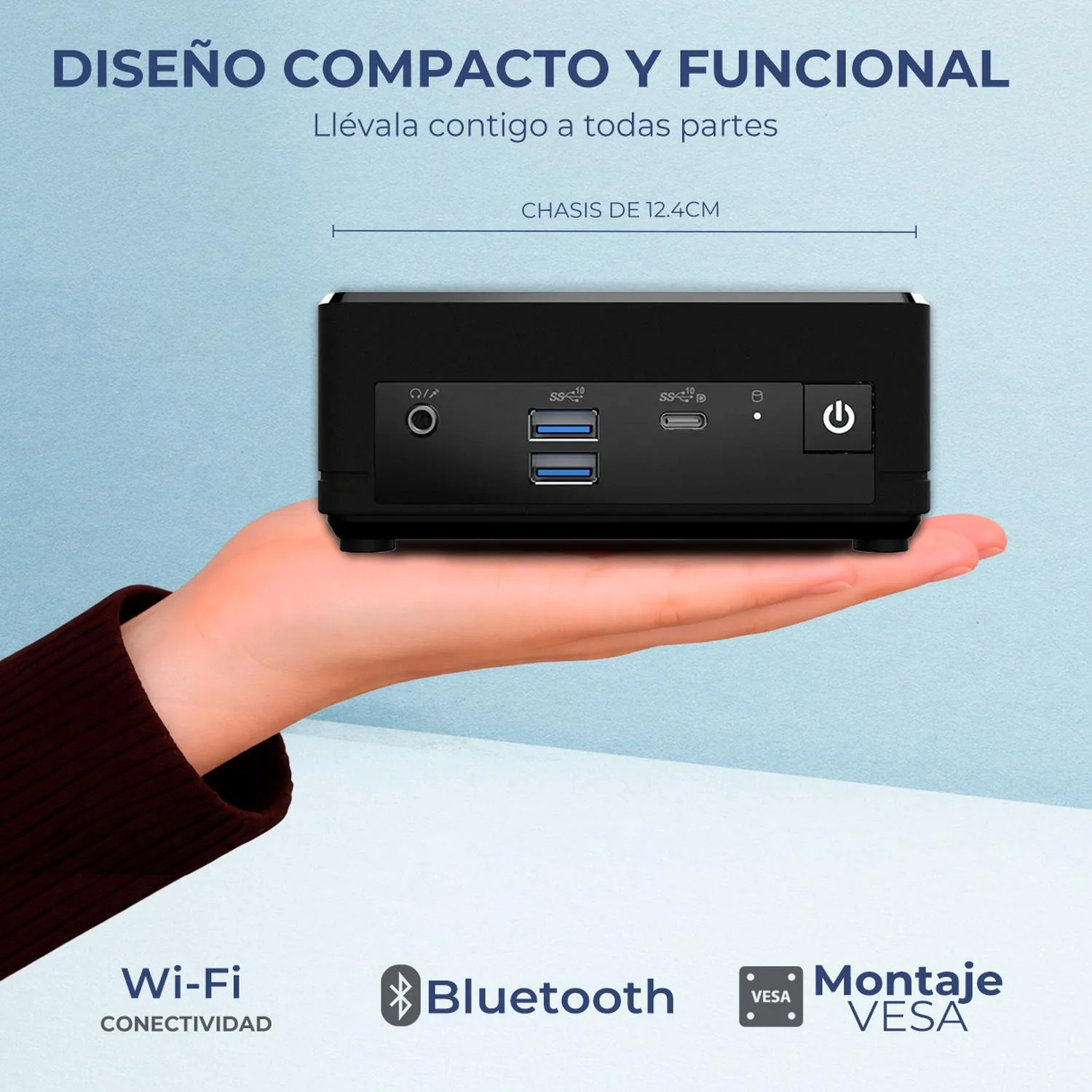 Computadora Mini PC MSI CUBI Intel Celeron N100 16GB SSD 256GB Monitor 24" 1ms 120Hz Teclado Mouse WiFi Bluetooth Ideal Para Educación y Punto de Venta - Image 3