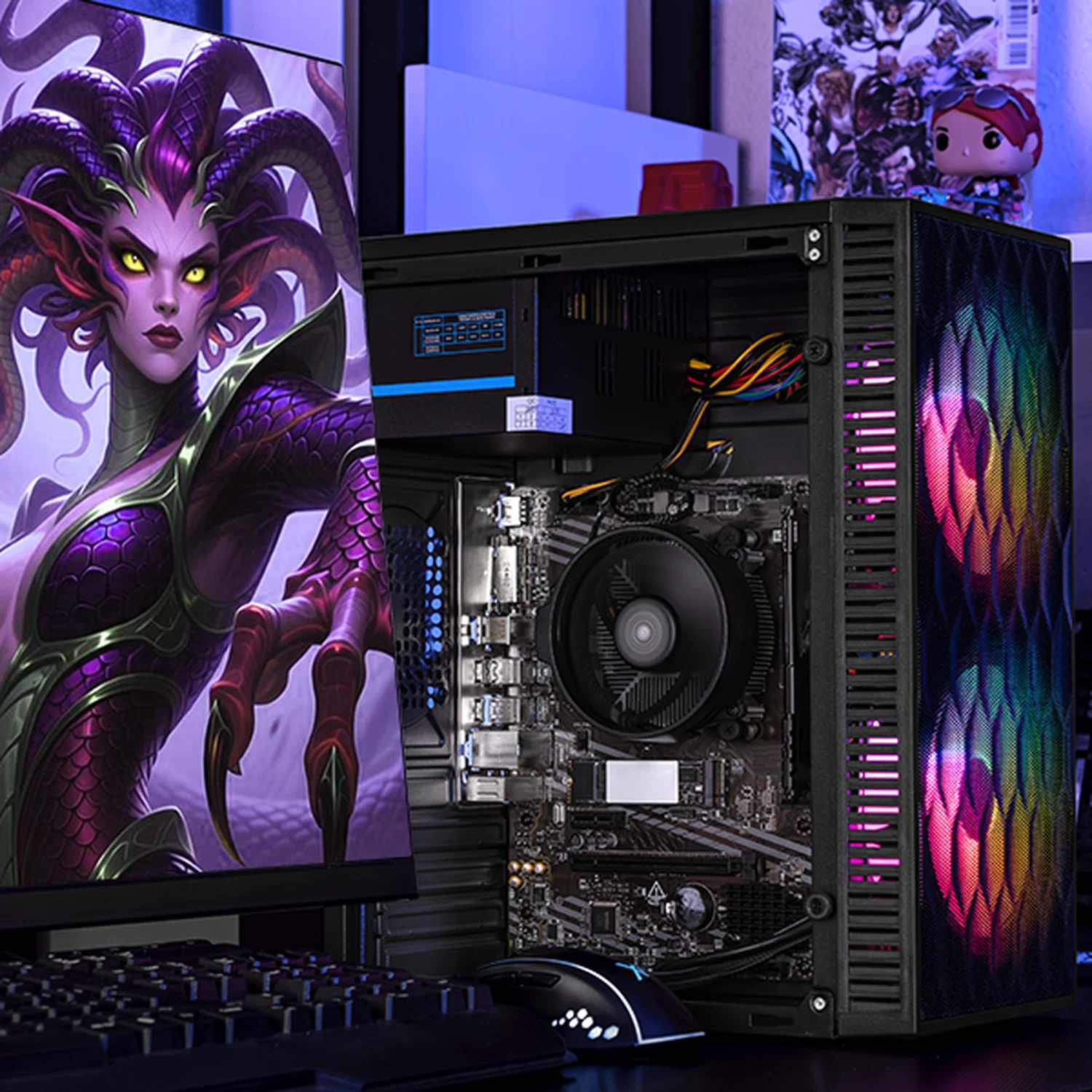 Computadora Escritorio Xtreme PC Gaming AMD Radeon Vega 11 Ryzen 5 3400G 16GB SSD 1TB WIFI Black gaming ligero en calidad baja, oficina, estudio y hogar - Image 6
