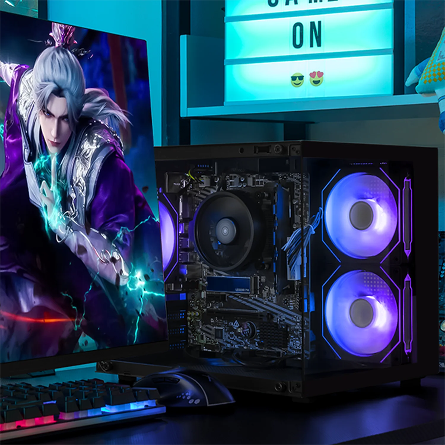 Computadora Escritorio Xtreme PC Gaming AMD Radeon Vega 11 Ryzen 5 3400G 16GB SSD 500GB WIFI Black rendimiento básico para juegos casuales, trabajo y estudio - Image 6