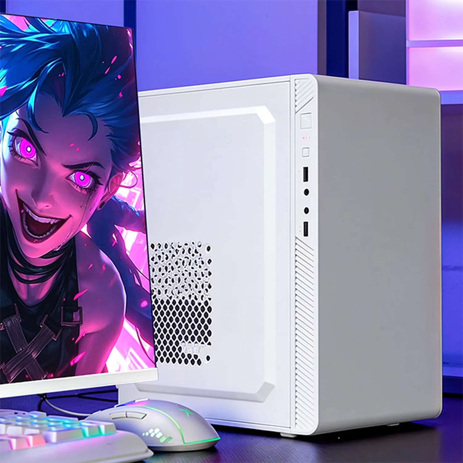 Computadora Escritorio Xtreme PC Gaming AMD Radeon Vega 11 Ryzen 5 3400G 16GB SSD 500GB WIFI White rendimiento básico para juegos casuales, trabajo y estudio - Image 6