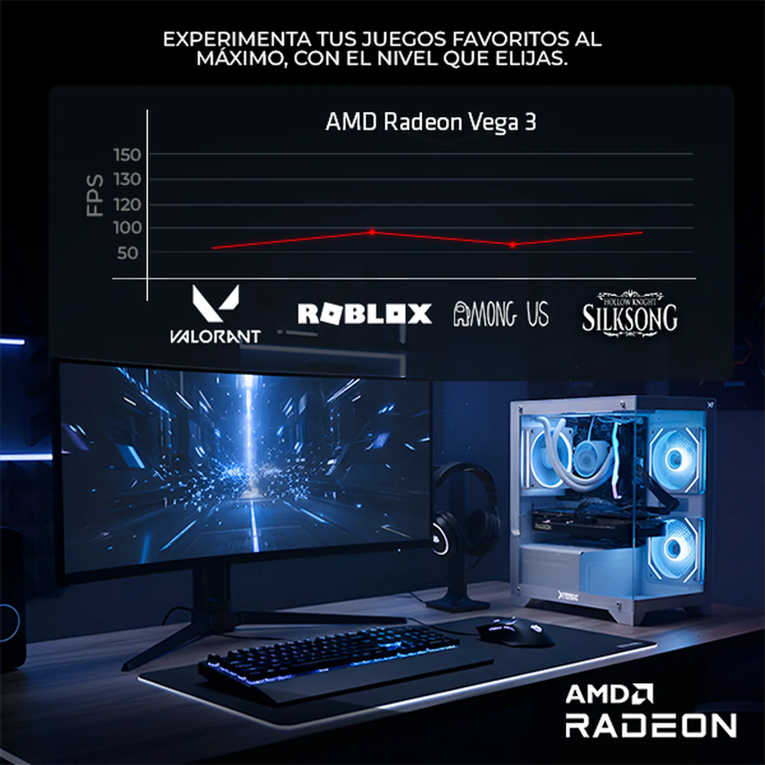 Computadora Escritorio Xtreme PC Gaming AMD Radeon Vega 3 Athlon 3000G 16GB SSD 500GB WIFI Black rendimiento básico para juegos casuales, trabajo y estudio - Image 4