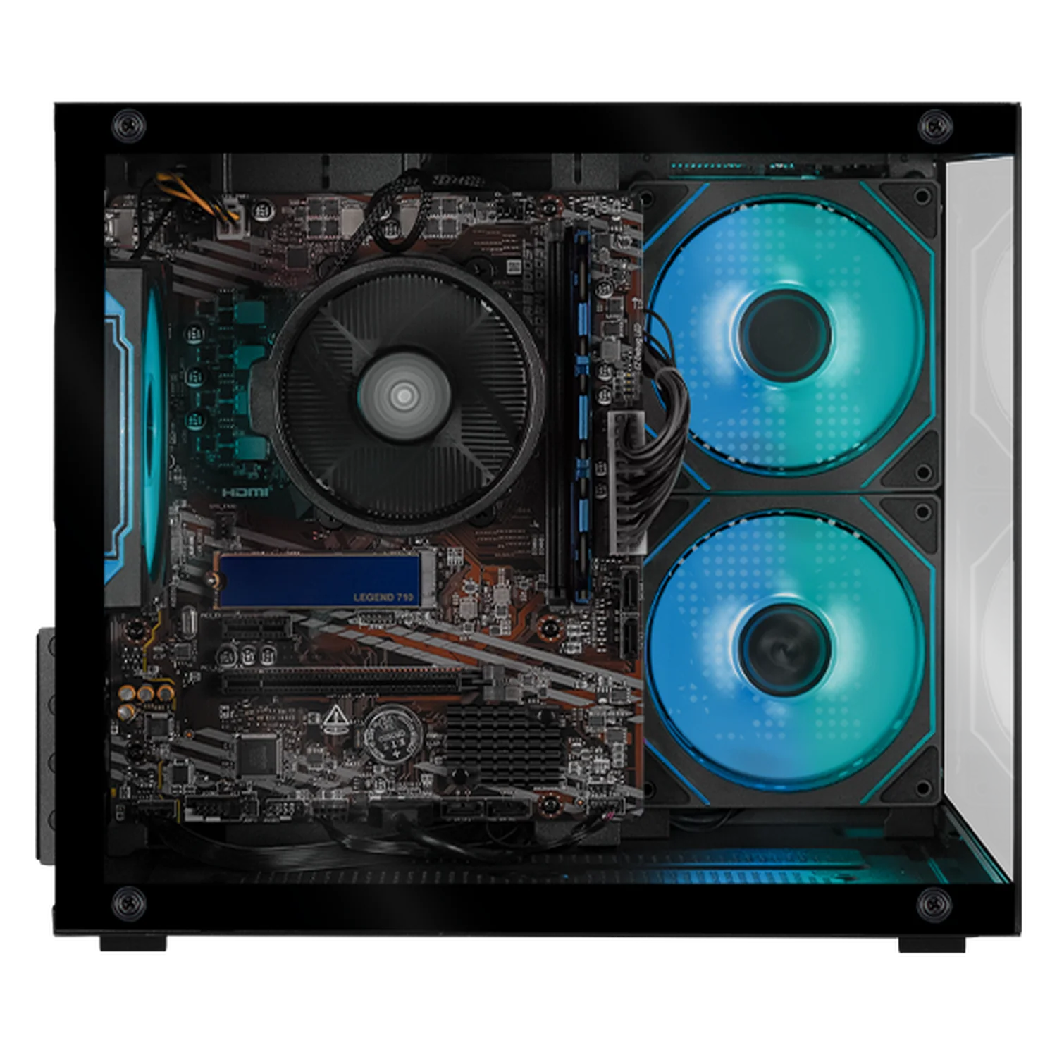 Computadora Escritorio Xtreme PC Gaming AMD Radeon Vega Renoir Ryzen 3 5300G 16GB SSD 500GB WIFI Black rendimiento básico para juegos casuales, trabajo y estudio - Image 2