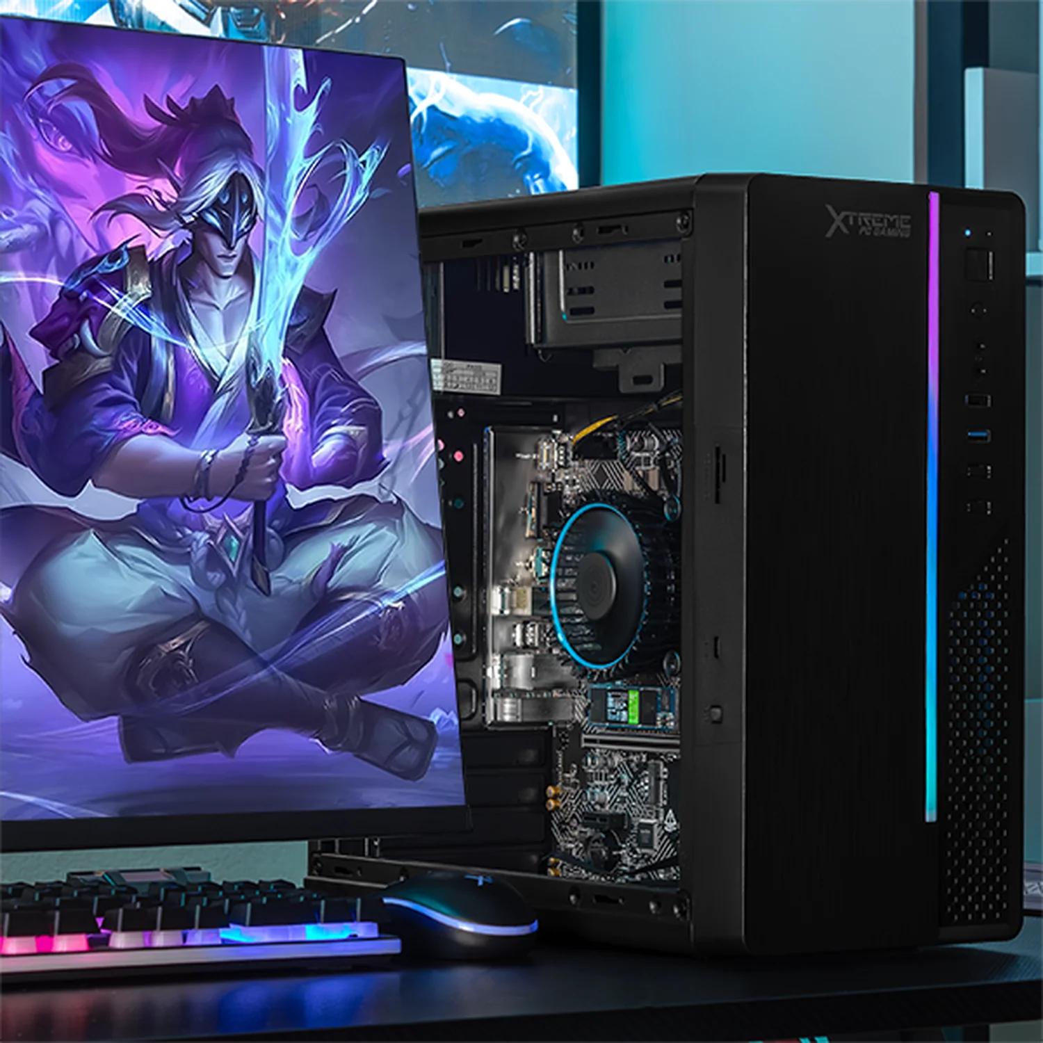 Computadora Escritorio Xtreme PC Gaming Intel Core i3 12100 16GB SSD 1TB WIFI Black gaming ligero en calidad baja, oficina, estudio y hogar - Image 6