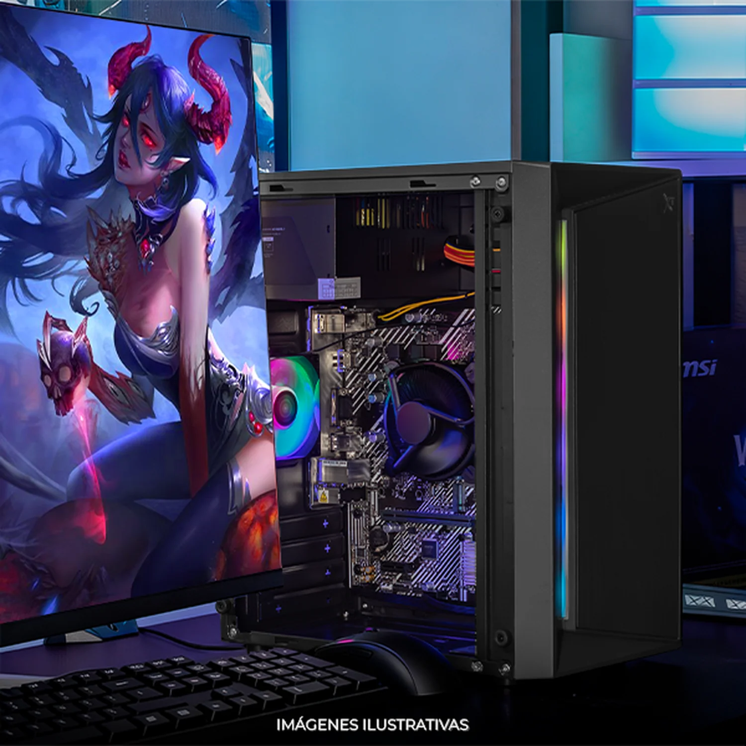 Computadora Escritorio Xtreme PC Gaming Intel Core i5 10400T 16GB SSD 500GB WIFI Grey rendimiento básico para juegos casuales, trabajo y estudio - Image 6