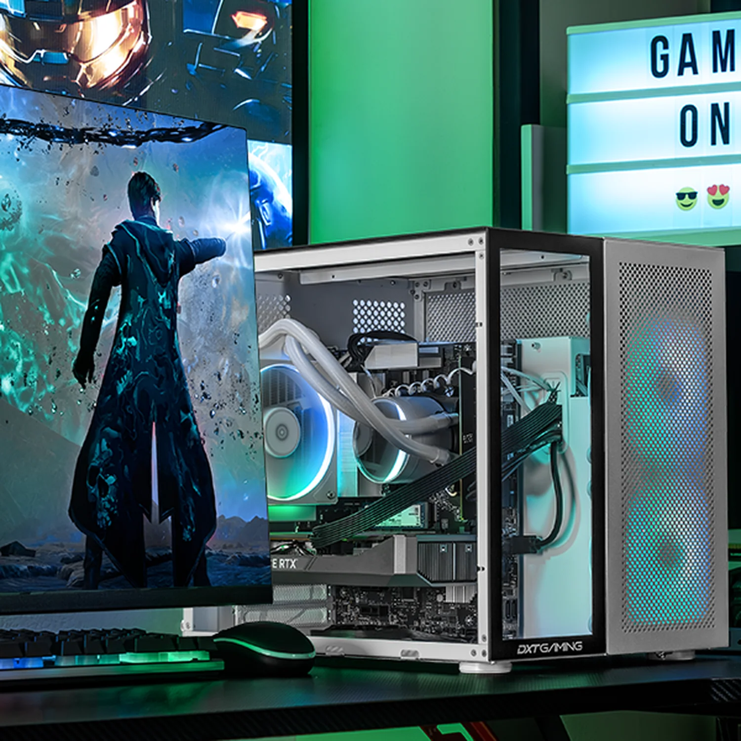 PC Gamer Completa IA Entry DXT GAMING NVIDIA GeForce RTX 5050 Intel Core Ultra 5 225F 16GB DDR5 SSD 1TB Monitor 27 165Hz Sistema Liquido WIFI BT Silver Rendimiento Inteligente con IA - Image 6