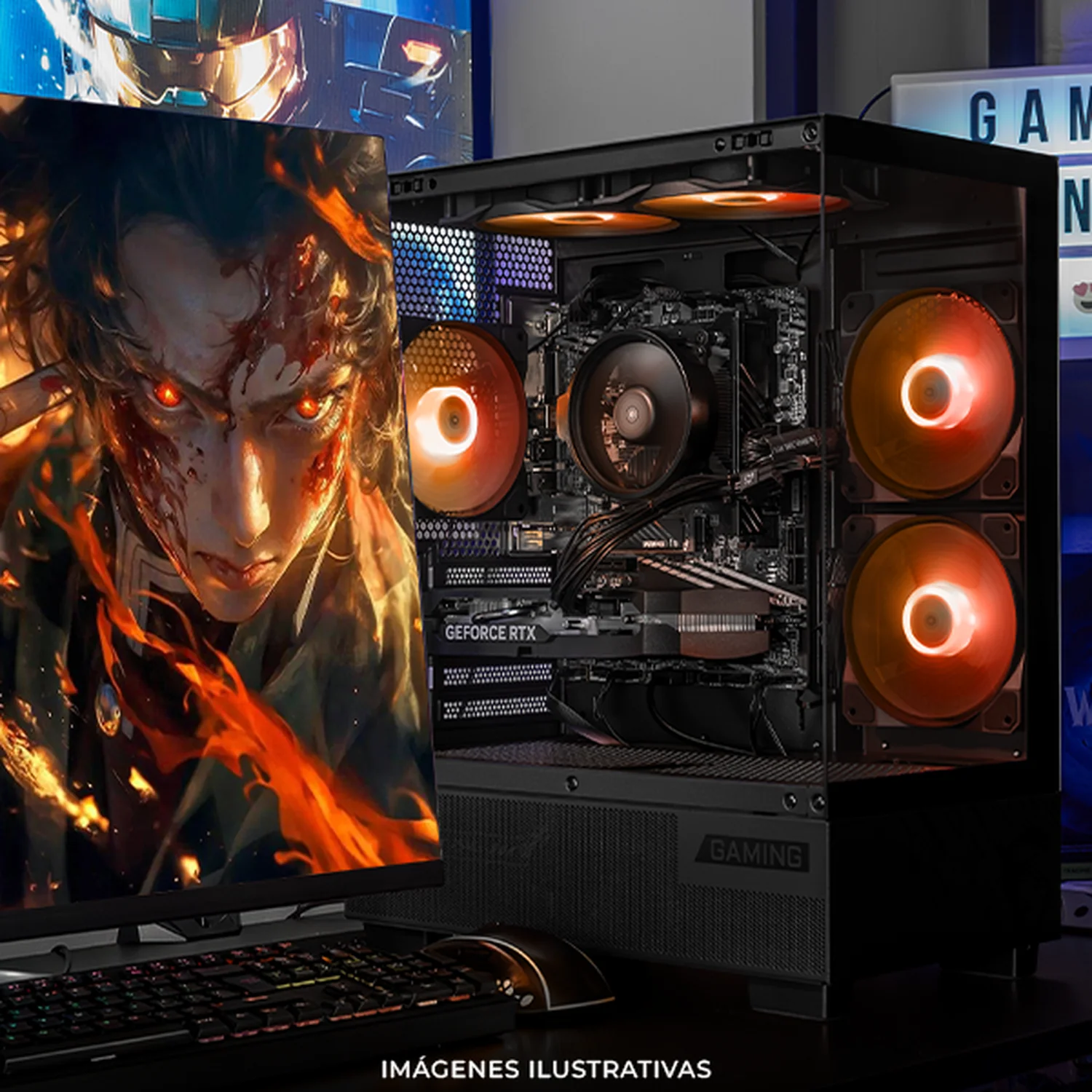 Computadora Gamer Completa IA Xtreme PC Gaming MSI NVIDIA GeForce RTX 5050 AMD Ryzen 7 5700 16GB SSD 1TB WIFI Monitor 23.8 144Hz Black Rendimiento Inteligente con IA - Image 6