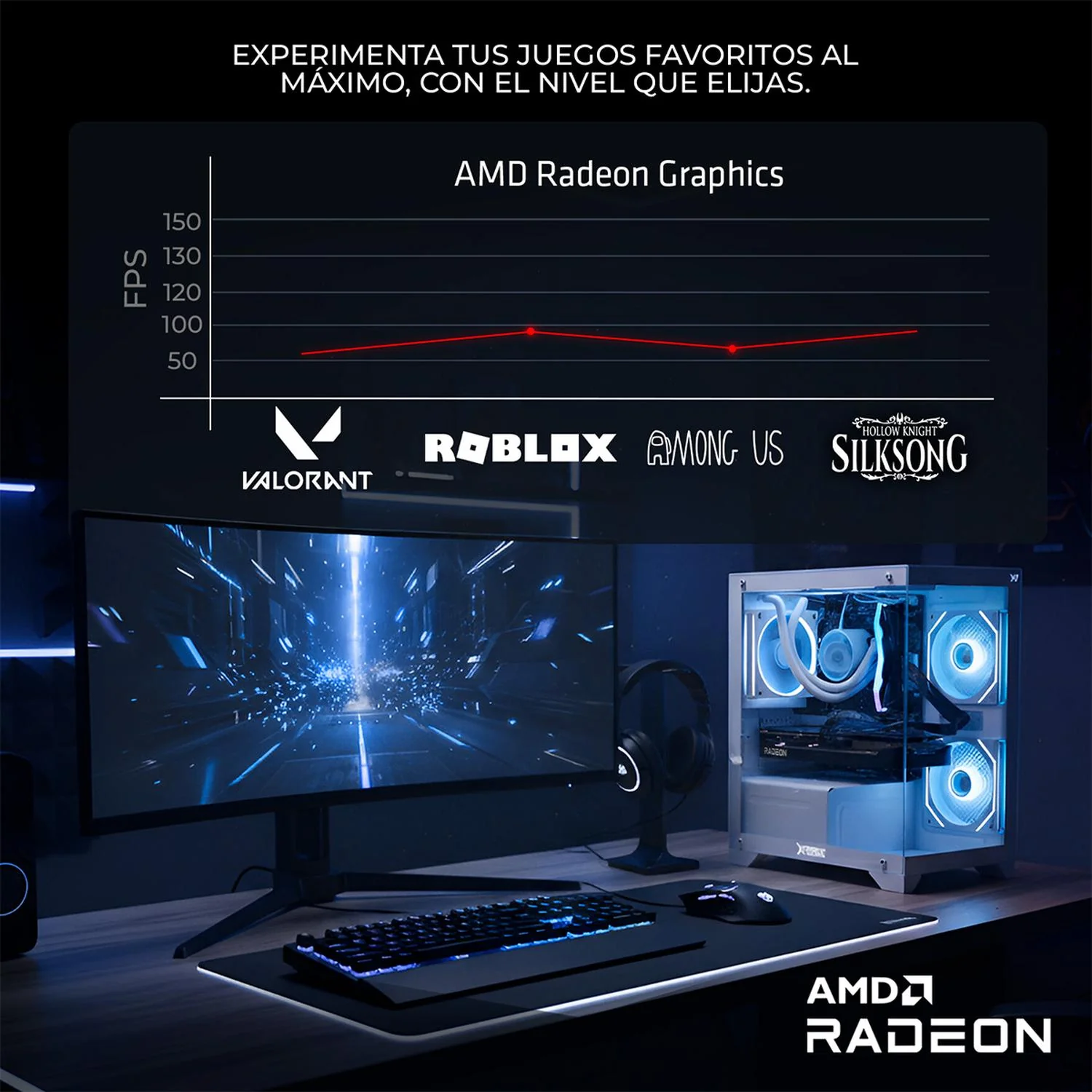 Computadora Escritorio Completa Xtreme PC Gaming AMD Radeon Vega Renoir Ryzen 7 5700G 16GB SSD 1TB Monitor 23.8 75Hz WIFI Black rendimiento básico para juegos casuales, trabajo y estudio - Image 4