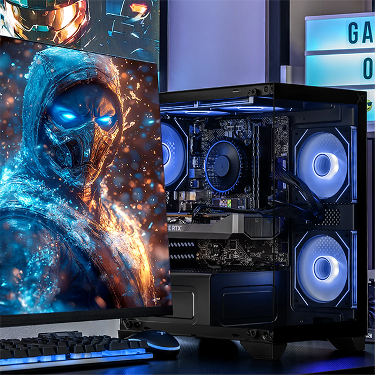 Computadora Gamer Completa Xtreme PC Gaming NVIDIA GeForce RTX 5050 Intel Core i7 12700F 32GB SSD 1TB Monitor 23.8 180Hz WIFI BT Black gaming estable en calidad media - Image 6