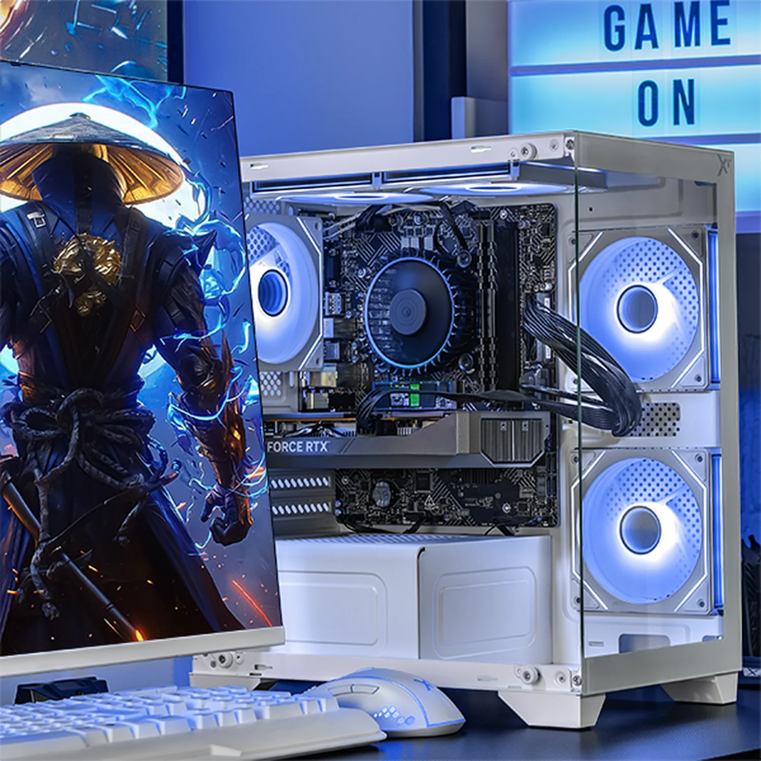 Computadora Gamer Completa Xtreme PC Gaming NVIDIA GeForce RTX 5050 Intel Core i7 12700F 32GB SSD 1TB Monitor 23.8 180Hz WIFI BT White gaming estable en calidad media - Image 6