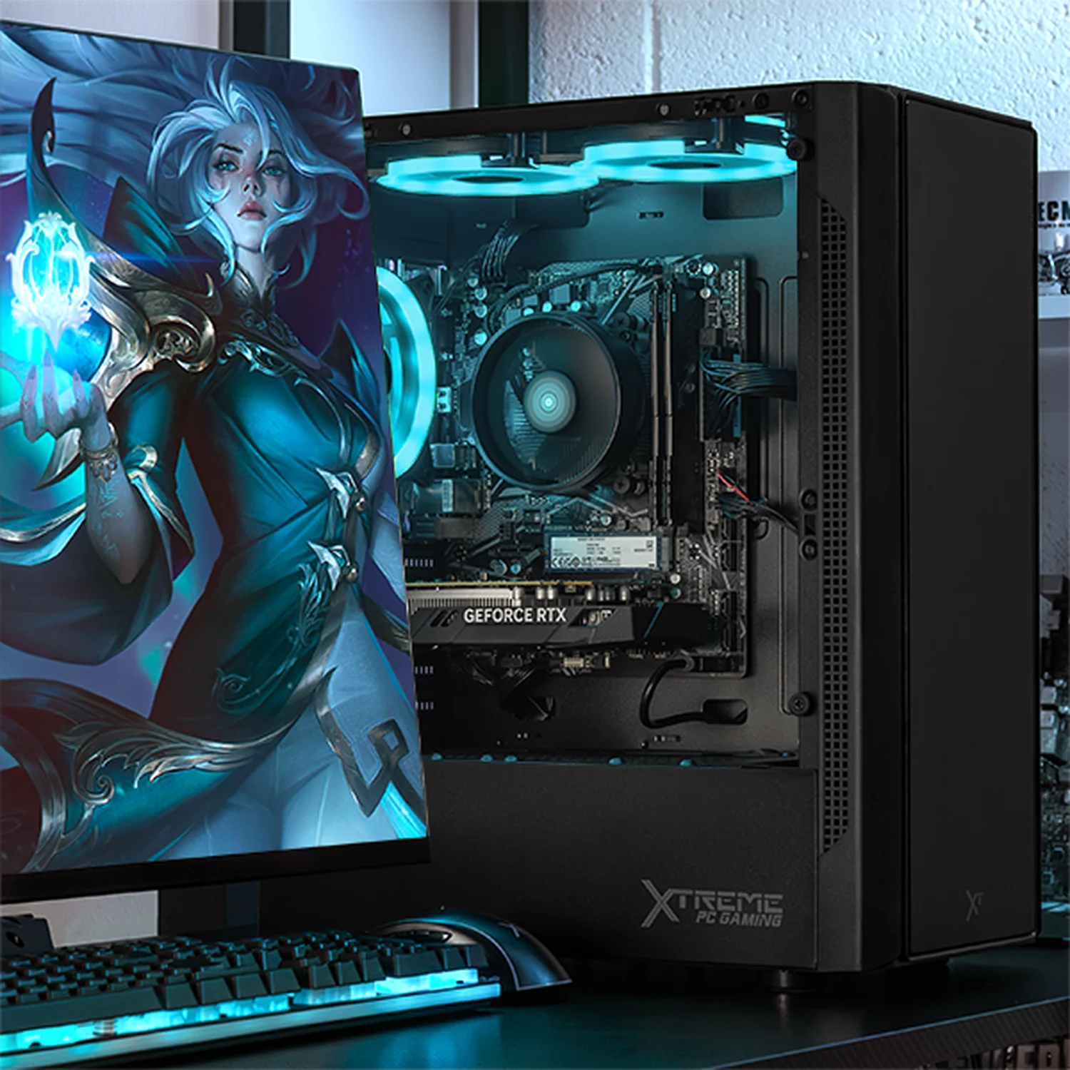 Computadora Gamer Xtreme PC Gaming NVIDIA GeForce RTX 3050 AMD Ryzen 5 5500 32GB SSD 1TB WIFI W10 Black gaming estable en calidad media - Image 6