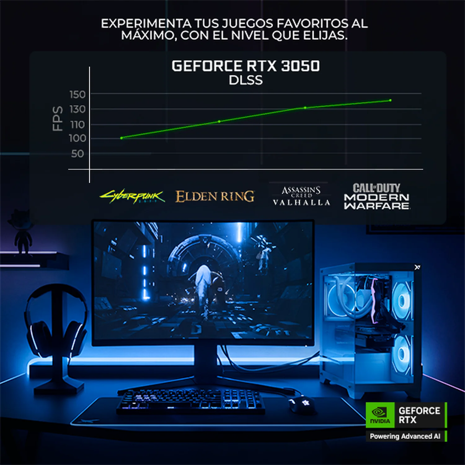 Computadora Gamer Xtreme PC Gaming NVIDIA GeForce RTX 3050 AMD Ryzen 5 5500 16GB SSD 1TB WIFI White experiencia de juego fluida en nivel medio - Image 4