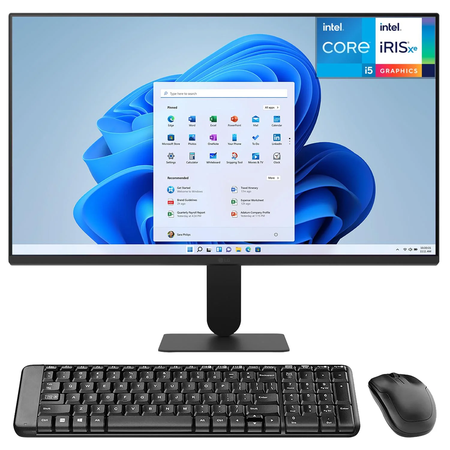 Computadora Escritorio Mini PC ASUS NUC 13 PRO Core i5 1340P 16GB DDR4 SSD 256GB Monitor 23.8 Teclado Mouse Inalambrico W11H-T WiFi 6E BT 5.3 CNUC13P-Ci56256MTM Estudio y multitarea