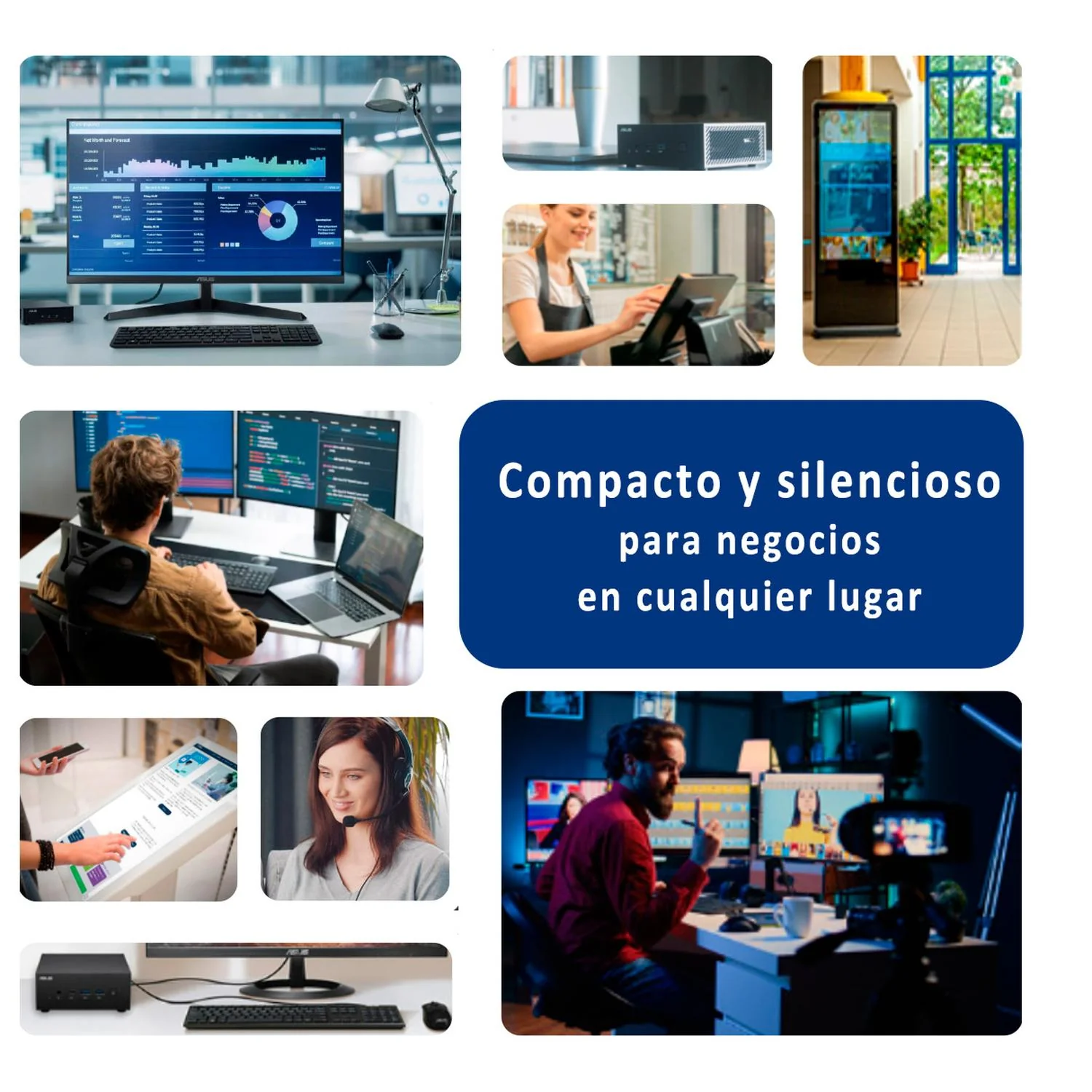 Computadora Mini PC ASUS NUC 13 PRO Intel I7 1360P 24GB 1TB M.2 Monitor 27 Teclado Mouse DXT W11H - Image 6