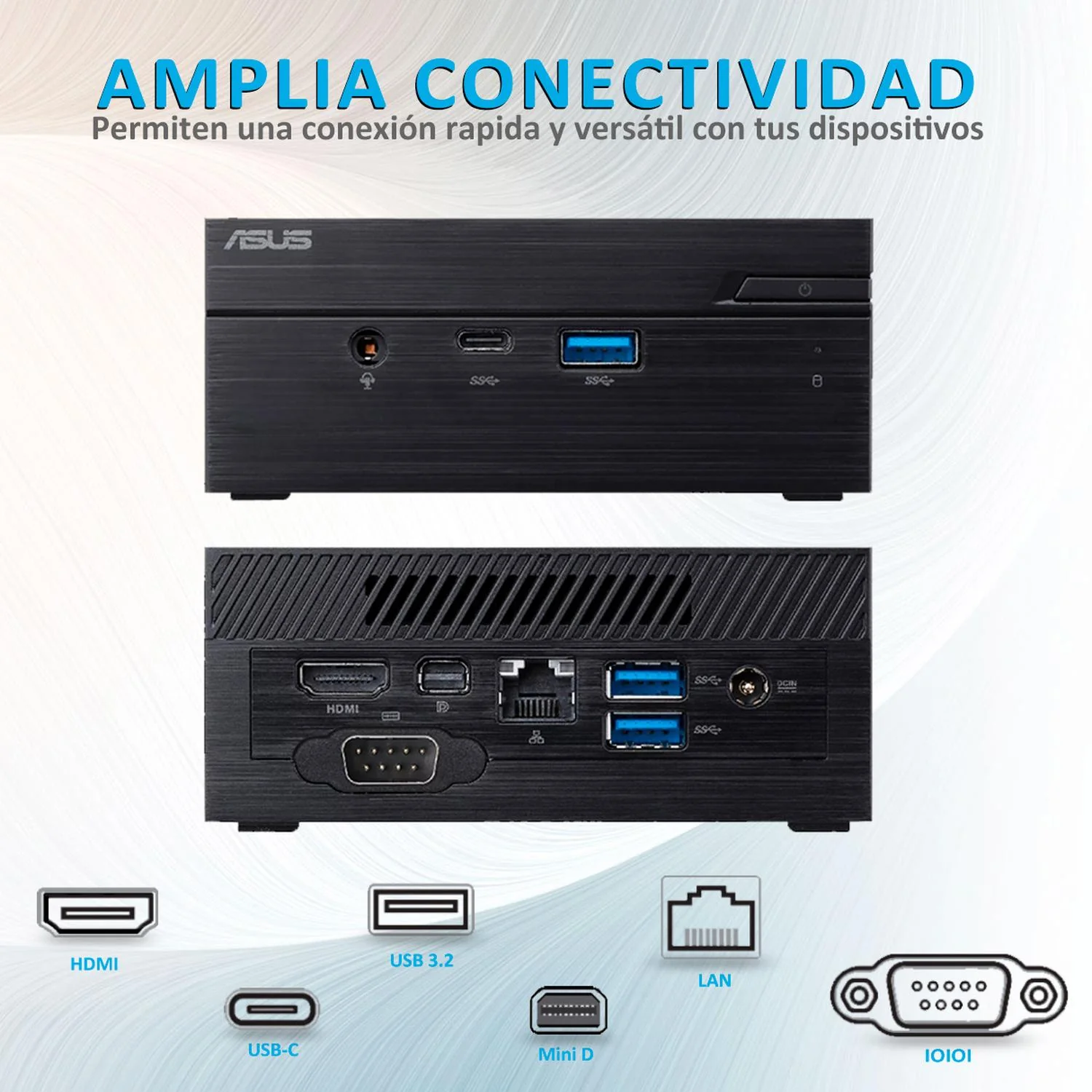 Computadora Mini PC ASUS PN41 Intel N5105 16GB 128GB M.2 W11H - Image 3