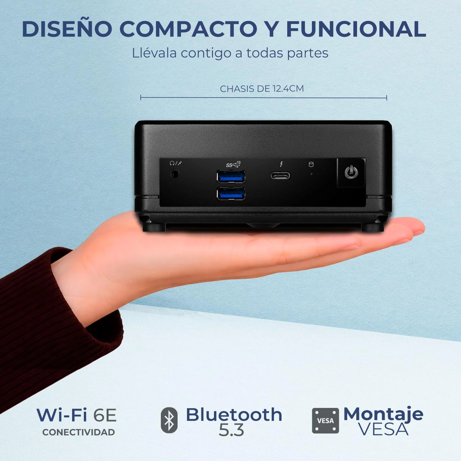 Computadora Mini PC MSI CUBI 5 12M Core I5 1235U 16GB 512GB SSD CUBI512M-I516G512 - Image 3