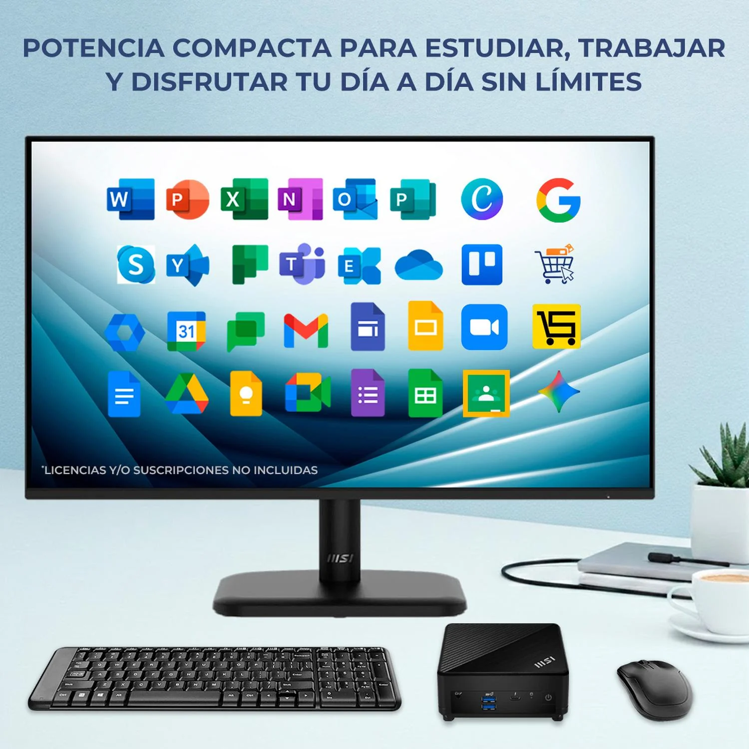 Computadora Mini PC MSI CUBI 5 12M Core I5 1235U 16GB 512GB SSD Monitor 24 Teclado Mouse DXT CUBI512 - Image 6