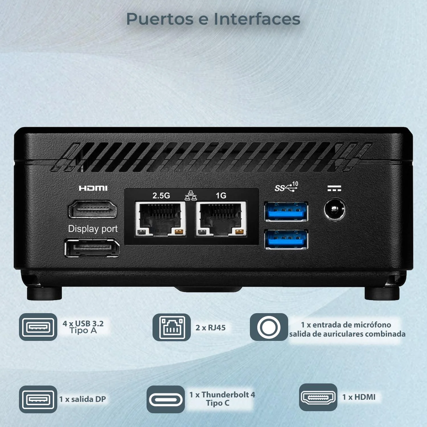 Computadora Mini PC MSI CUBI 5 12M Core I7 1255U 24GB 1TB SSD CUBI512M-I724G1TB - Image 4