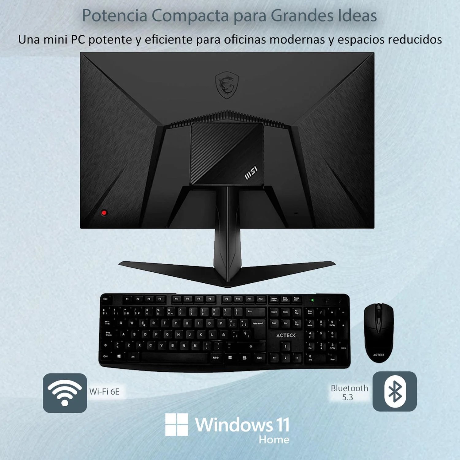 Computadora Mini PC MSI CUBI 5 12M Core I7 1255U 24GB 1TB SSD Monitor 27 Teclado Mouse DXT CUBI512M- - Image 4