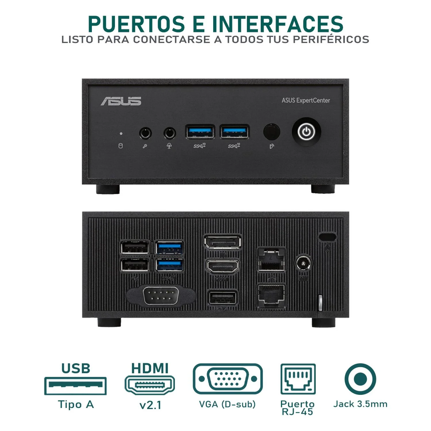 Computadora PC ASUS ExpertCenter PN42 Intel N100 16GB RAM 128GB SSD Monitor 23.8" Teclado Mouse Logitech - Image 4