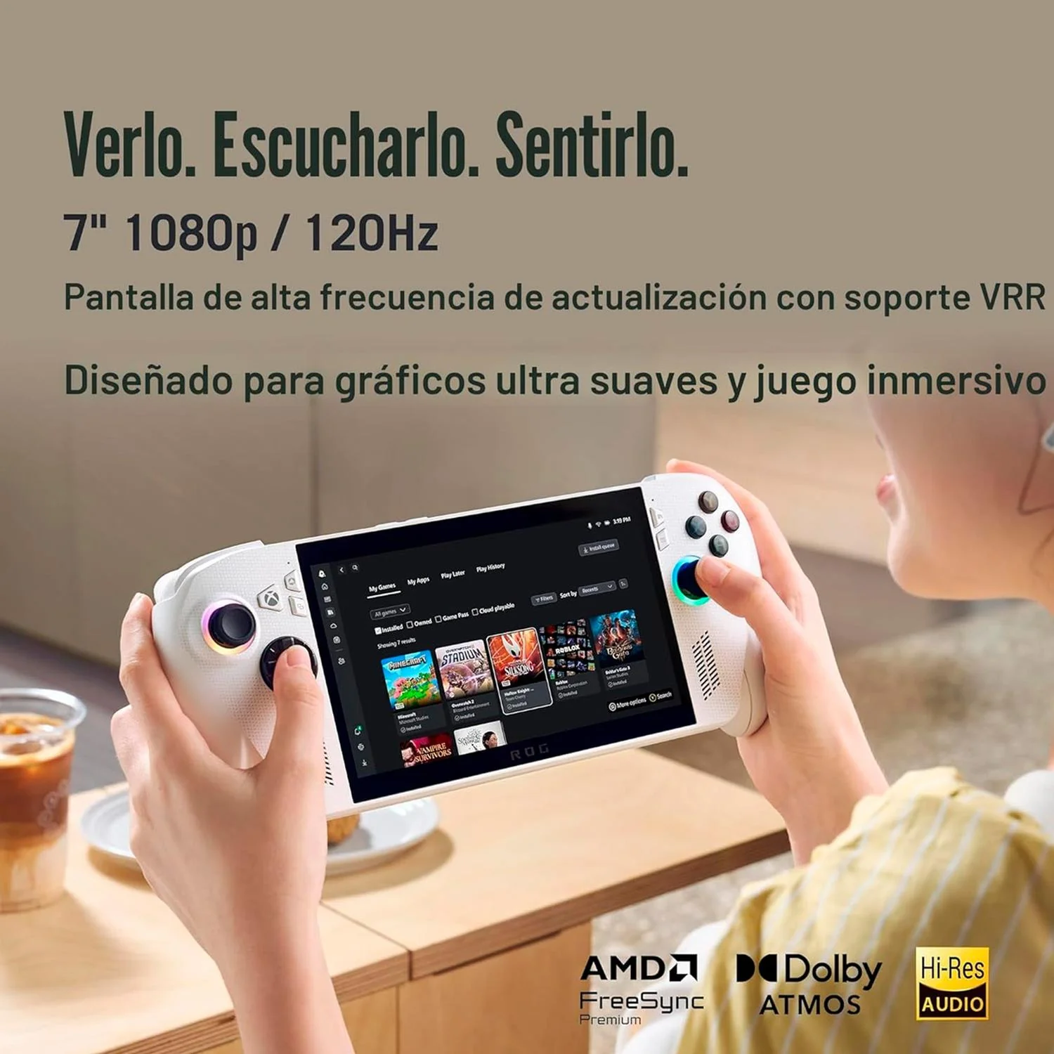Consola Portatil ASUS ROG Xbox Ally RC73YA Ryzen Z2 A 16GB LPDDR5 512GB SSD Pantalla 7" IPS FHD 120Hz Windows 11 Wi-Fi 6E - Image 3