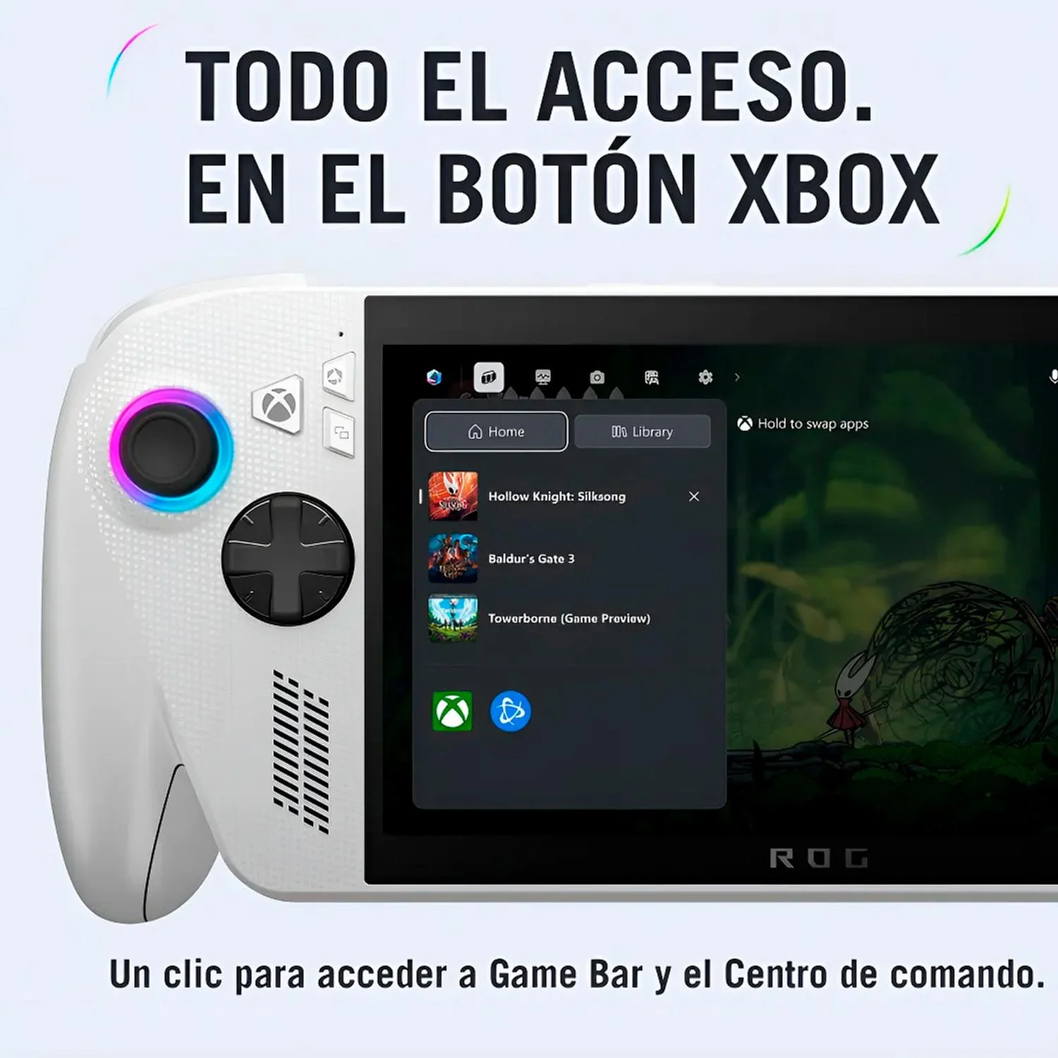 Consola Portatil ASUS ROG Xbox Ally RC73YA Ryzen Z2 A 16GB LPDDR5 512GB SSD Pantalla 7" IPS FHD 120Hz Windows 11 Wi-Fi 6E - Image 4