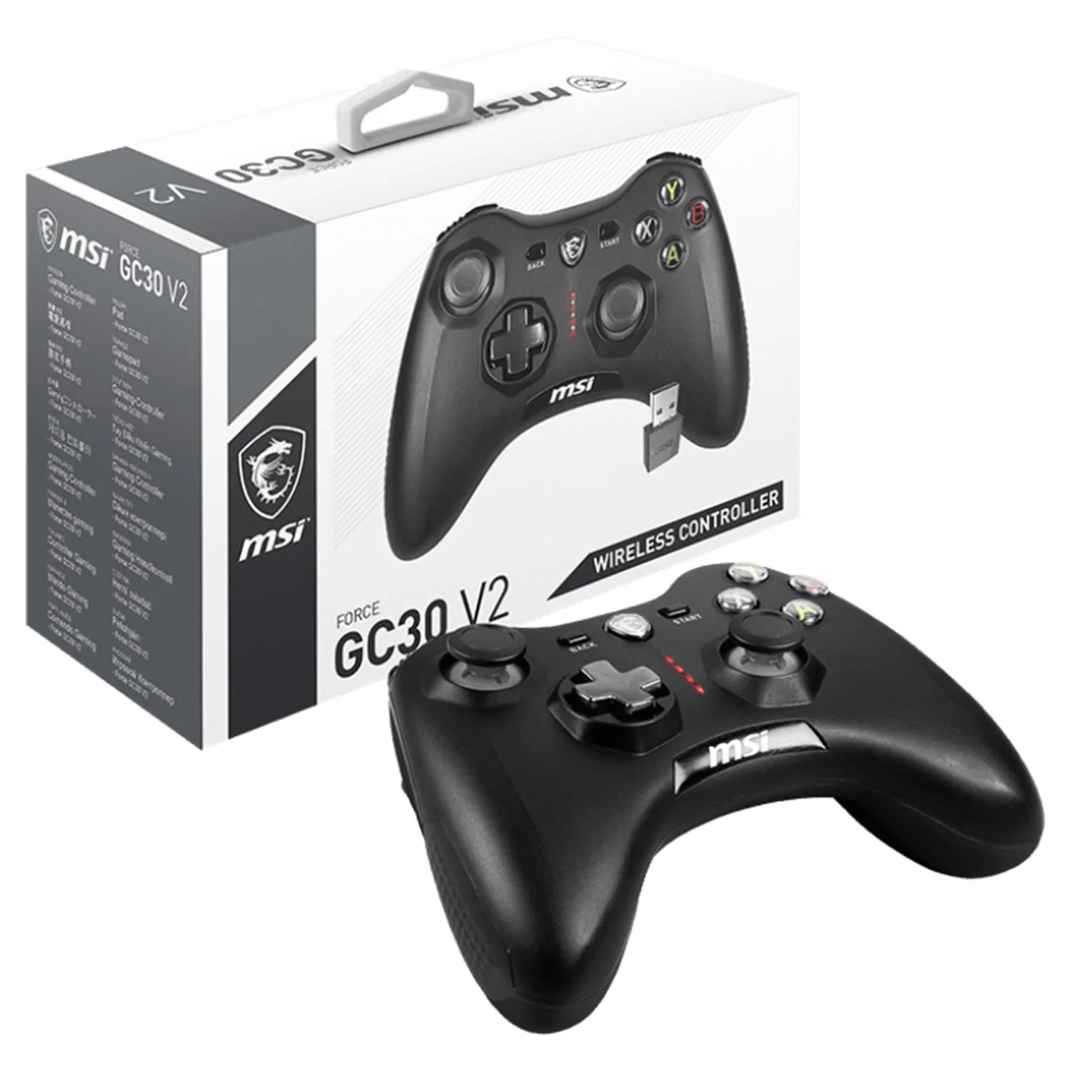 Control Gamer MSI FORCE GC30 V2 Inalambrico USB 2.4 GHz PC Android Negro - Image 6